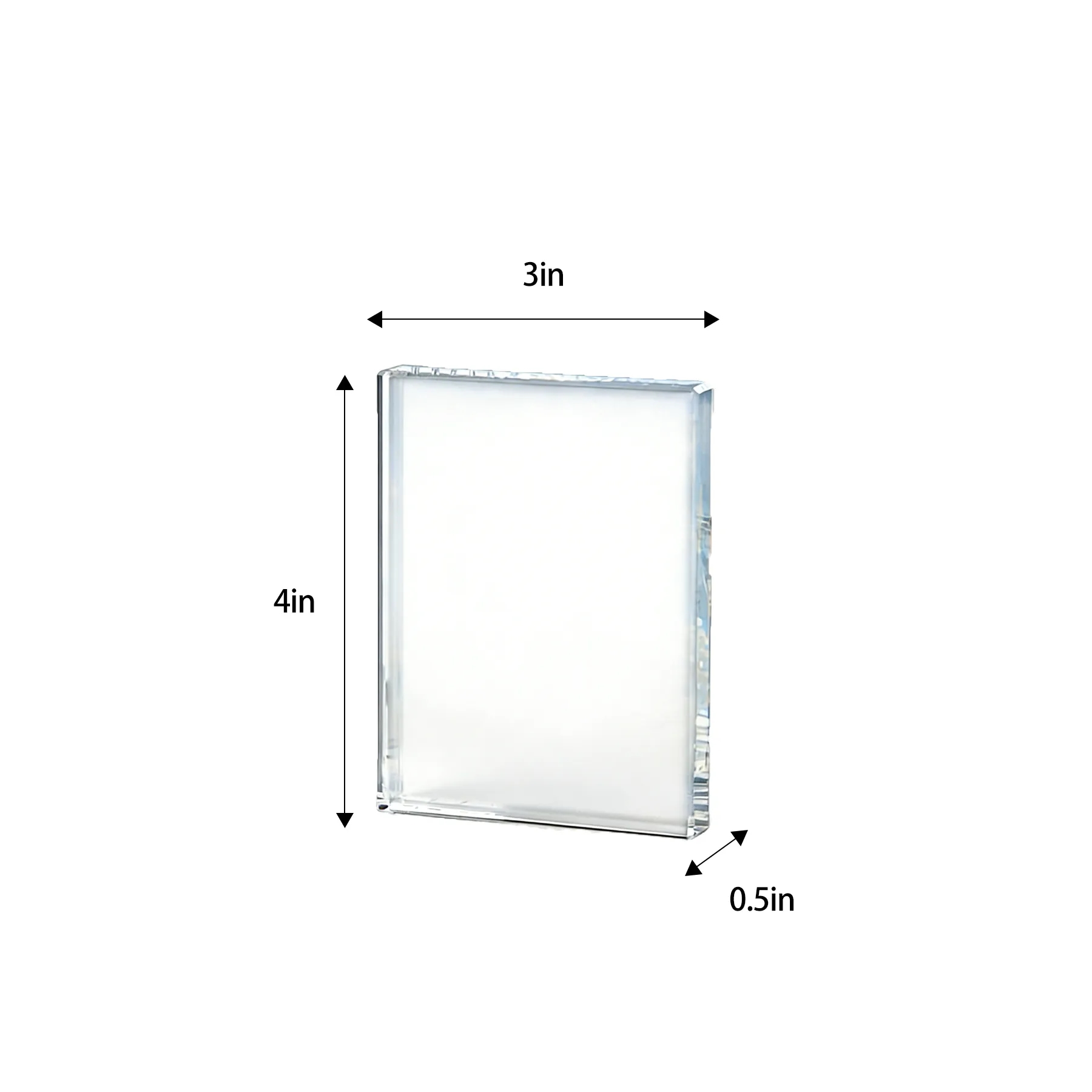 Freestanding Crystal Rectangle Display Sign And Frame - Image 2
