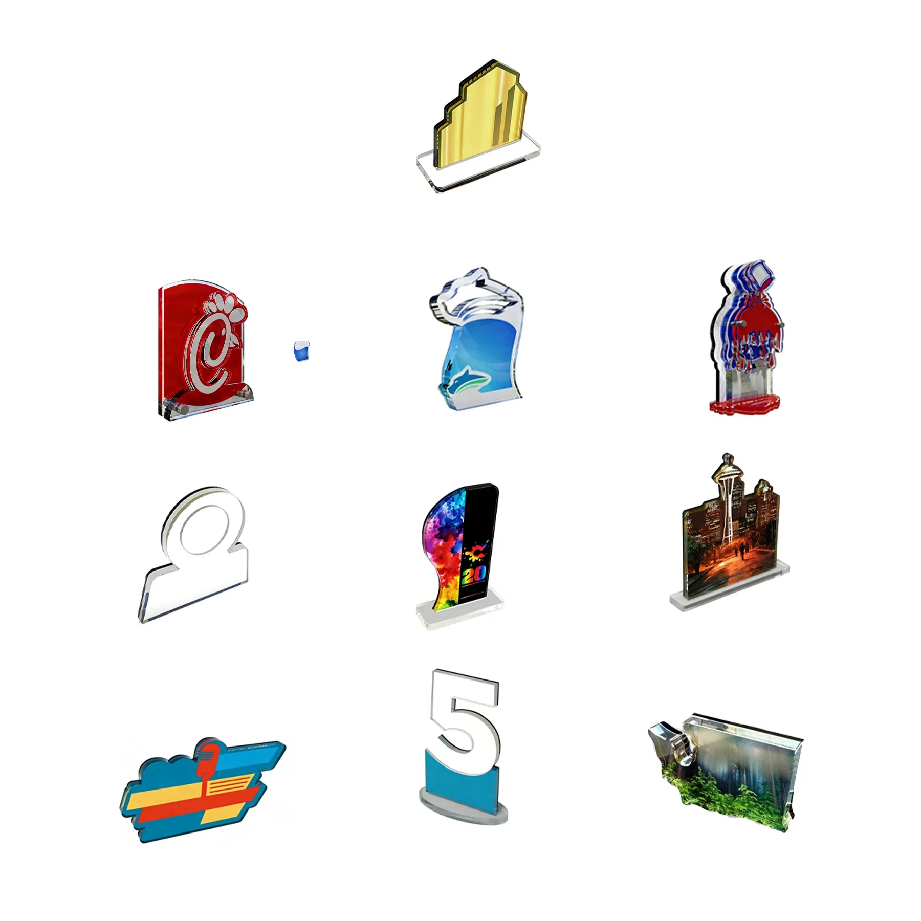 3/8" 20 Sq In Full Color Acrylic Recognition Award - Image 3