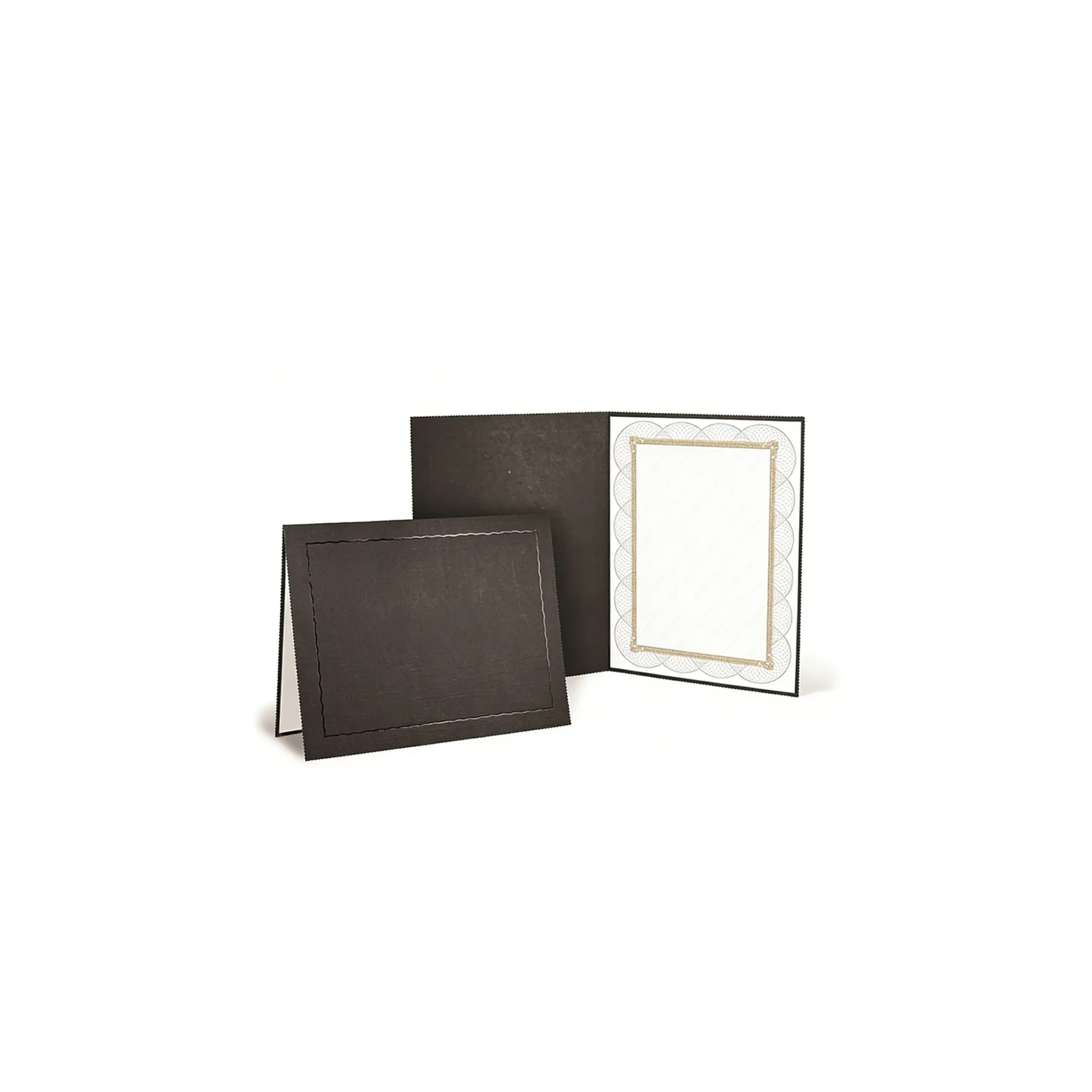 Deckled Edge Certificate Folder With Foil Stamped Cover - Image 3