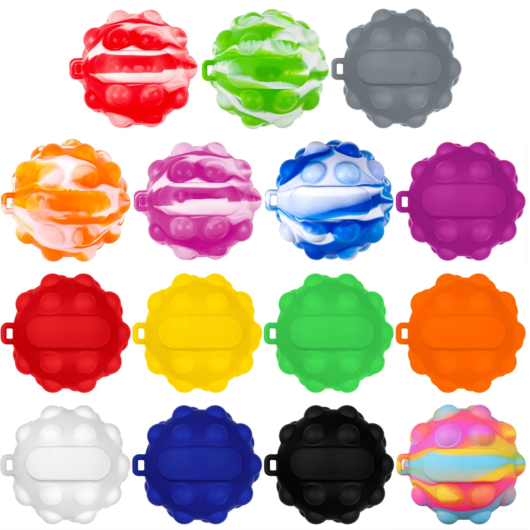 Soft Silicone Popper Ball Sensory Stress Relief Toy - Image 3
