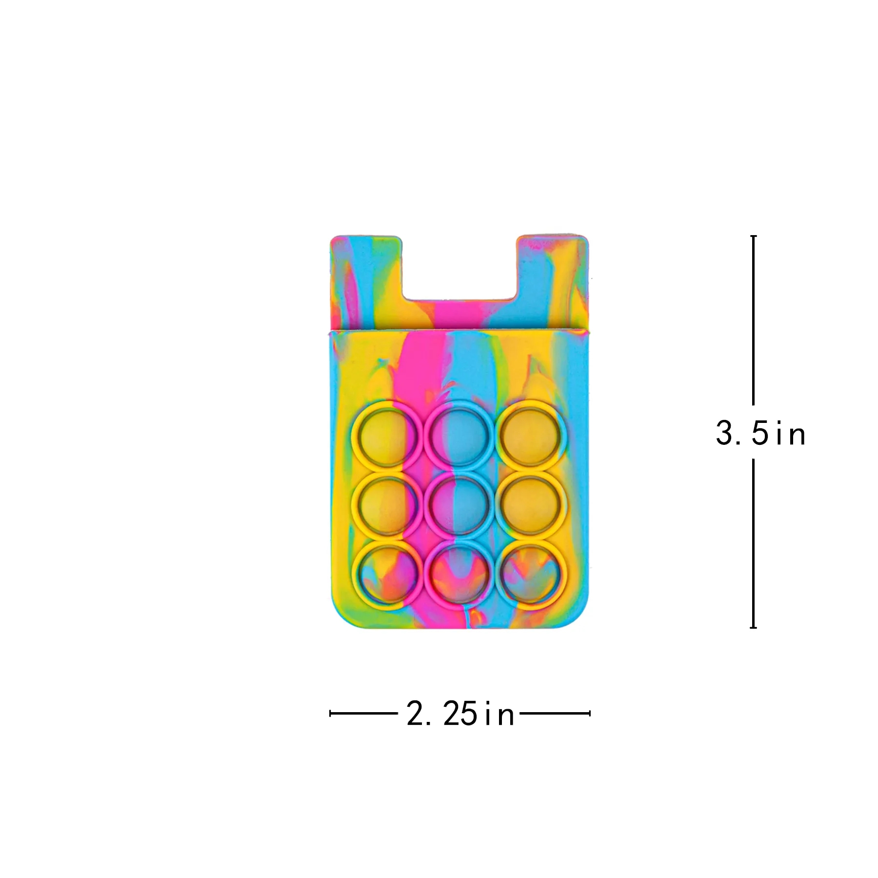 Silicone Popper Phone Wallet With Card Holder Sleeve - Image 2