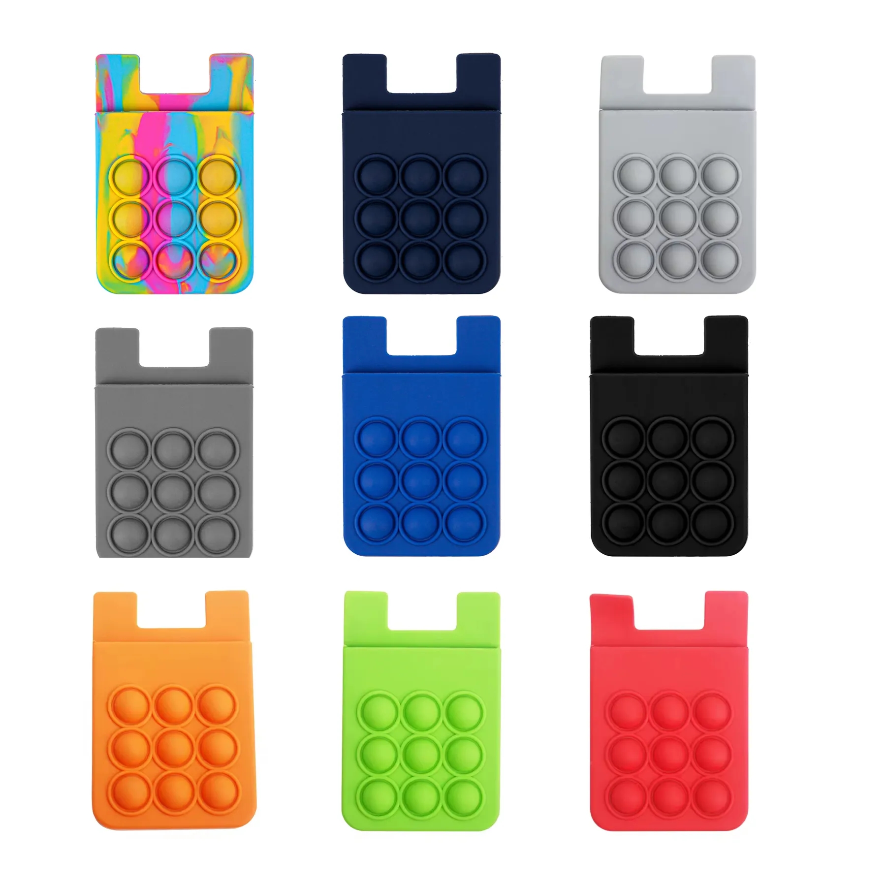 Silicone Popper Phone Wallet With Card Holder Sleeve - Image 3