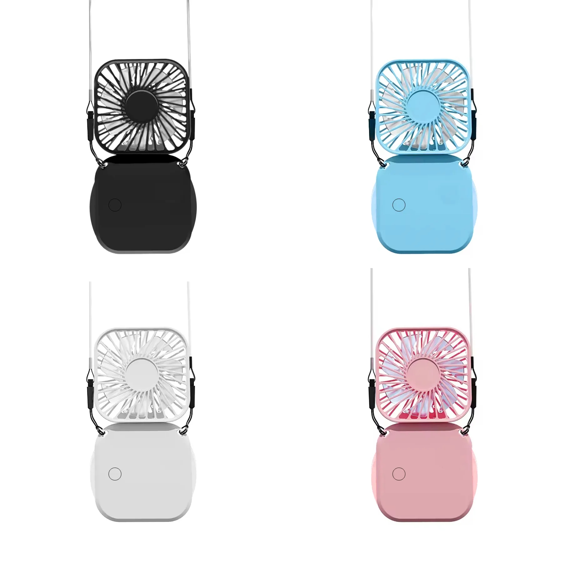 Portable Rechargeable Desk And Neck Fan With Lanyard - Image 3