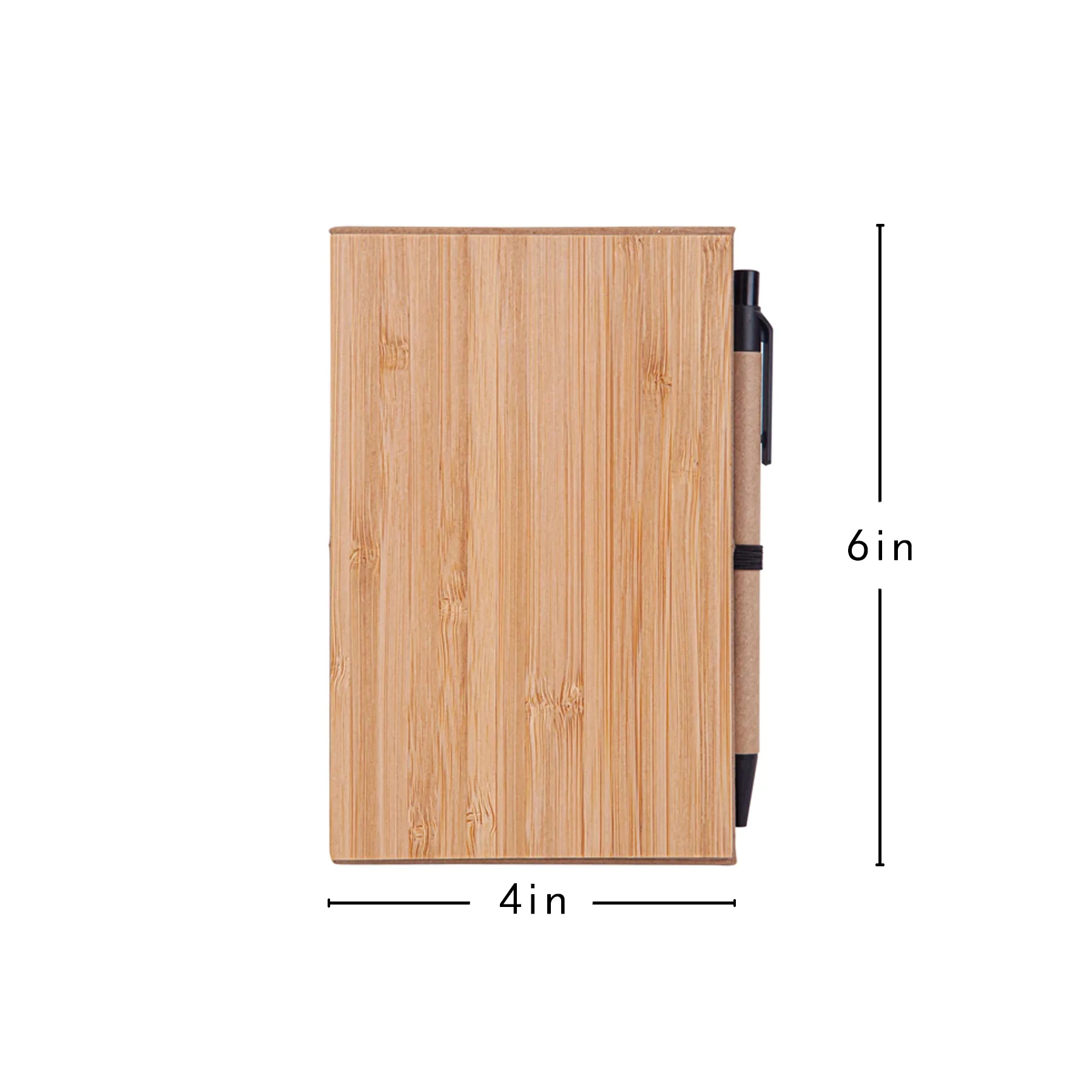 4x6 Bamboo Phone Holder Notepad Set With Pen And Flags - Image 2