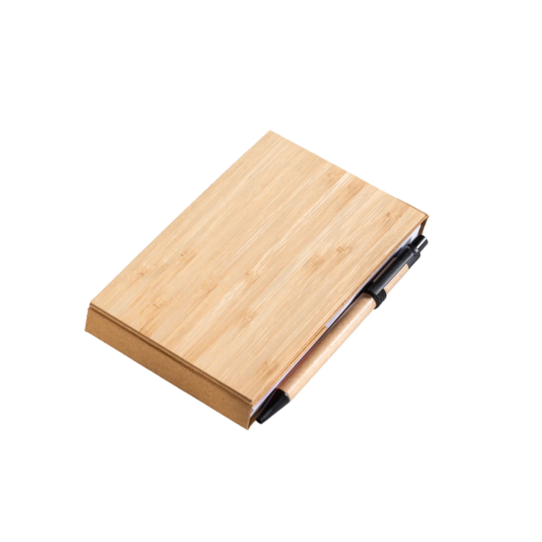 4x6 Bamboo Phone Holder Notepad Set With Pen And Flags - Image 3