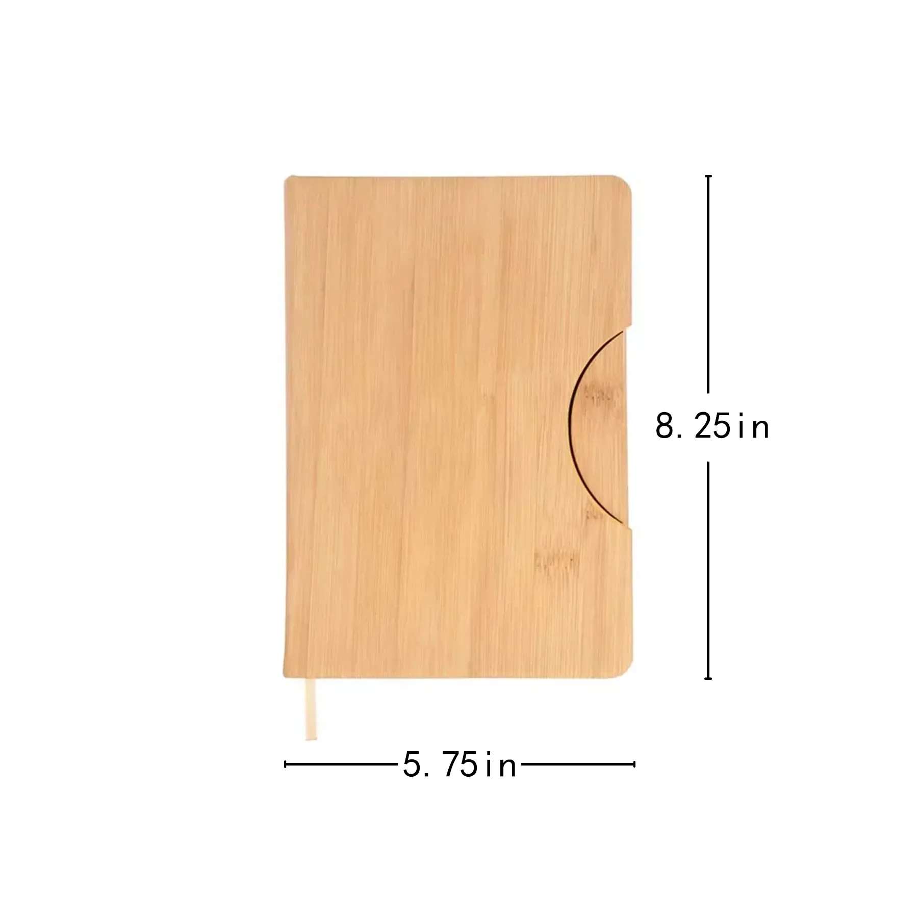 5.8x8.3 Faux Bamboo Notebook With Phone Holder And Pen - Image 2