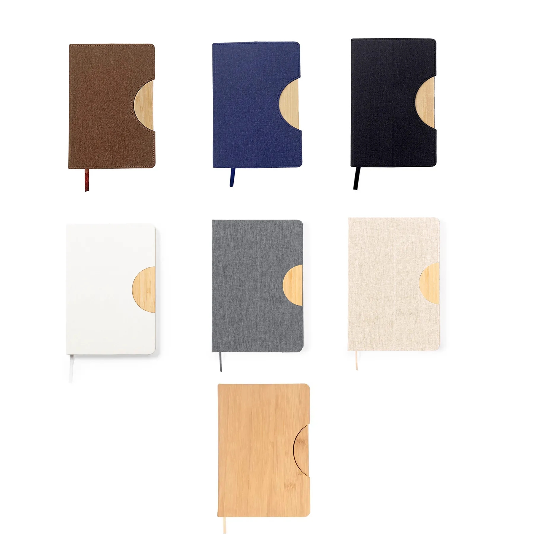 5.8x8.3 Faux Bamboo Notebook With Phone Holder And Pen - Image 3