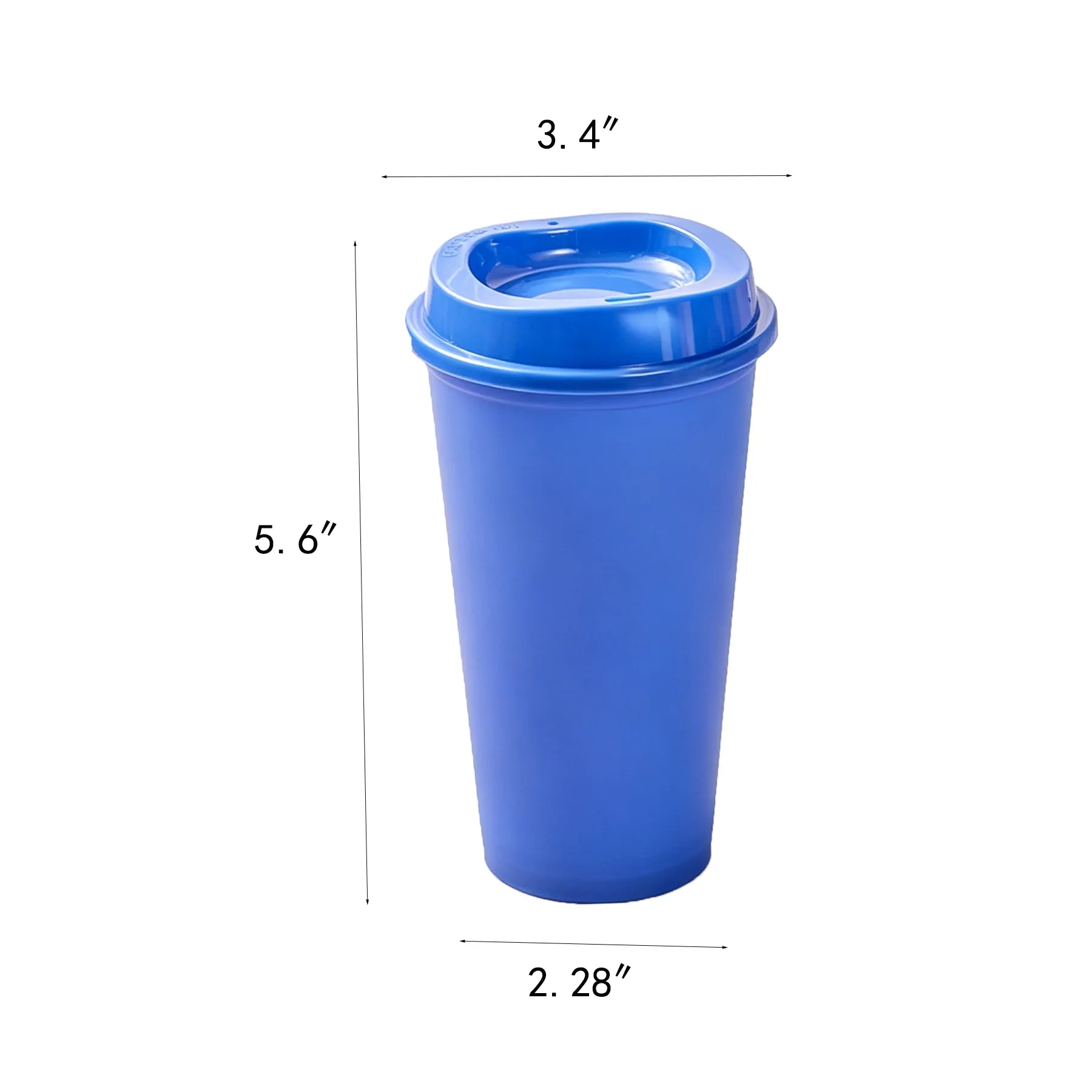 Reusable 16 Oz Plastic Coffee Cup With Secure Lid - Image 2