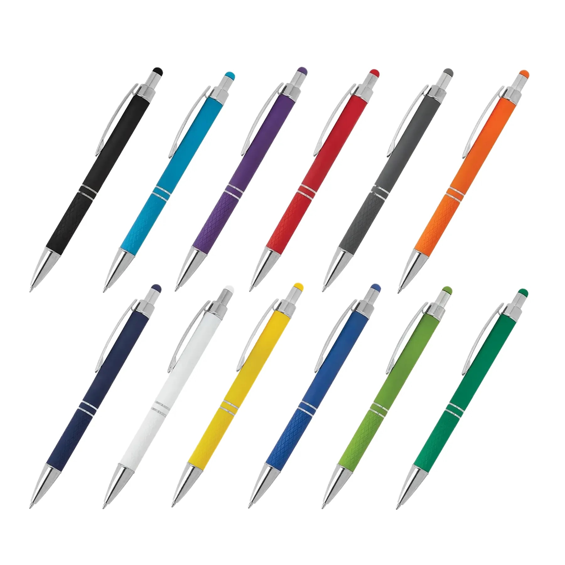 Soft Touch Stylus Ballpoint Pen With Textured Grip - Image 3