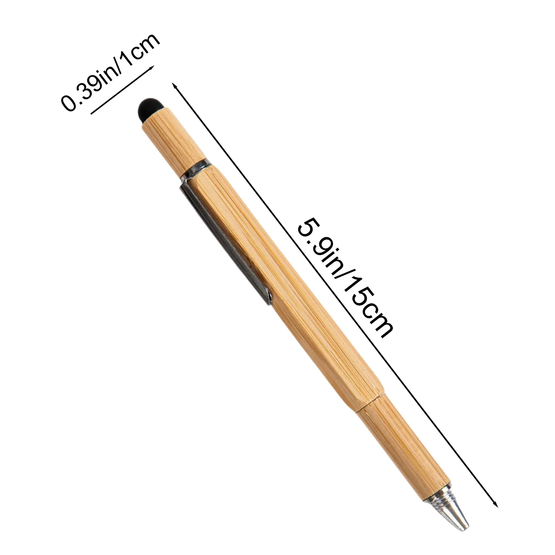 Bamboo Multi Tool Stylus Pen For Utility And Travel - Image 2
