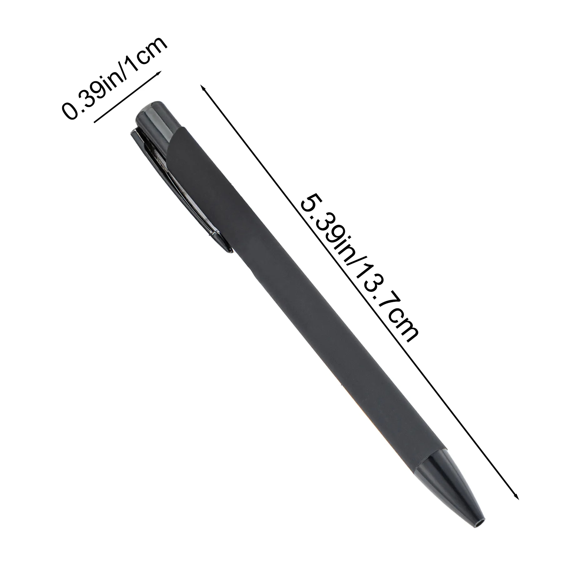 Soft Touch Metal Click Pen With Silver Laser Logo - Image 2