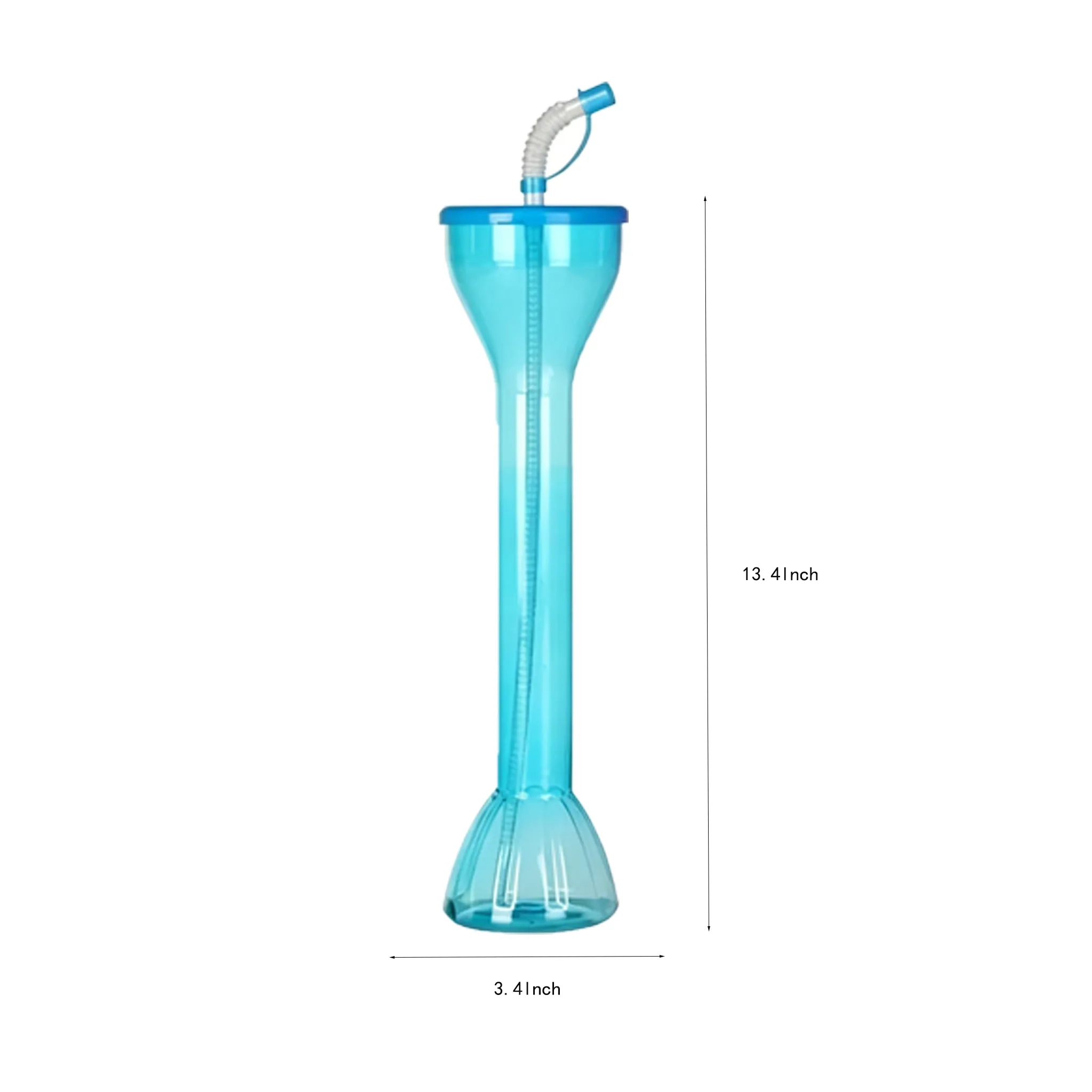 20 Oz Dumbbell Shaped Water Bottle With Straw For Events - Image 2