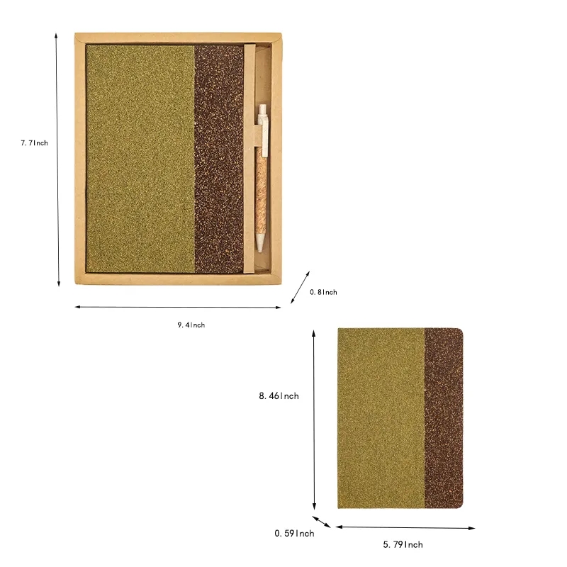 Coffee Grounds Bamboo Leather A5 Notebook - Image 2