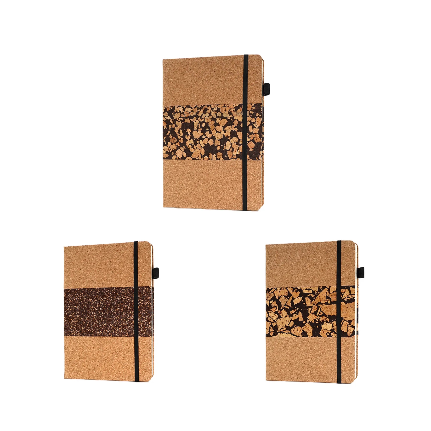 Recycled Coffee Grounds Cork Notebook With Pen Loop - Image 3