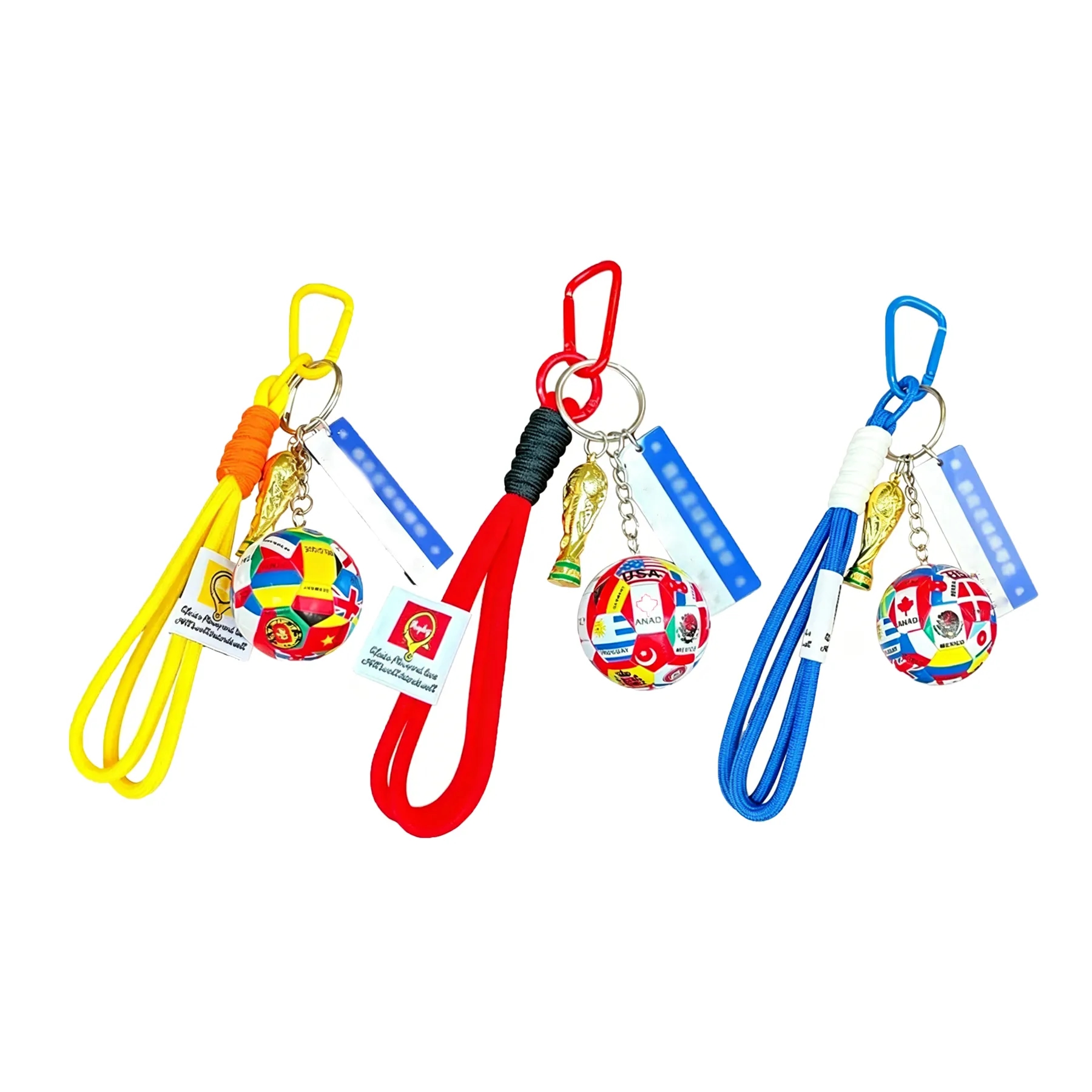 International Soccer Keychain Set With Trophy Charm - Image 3