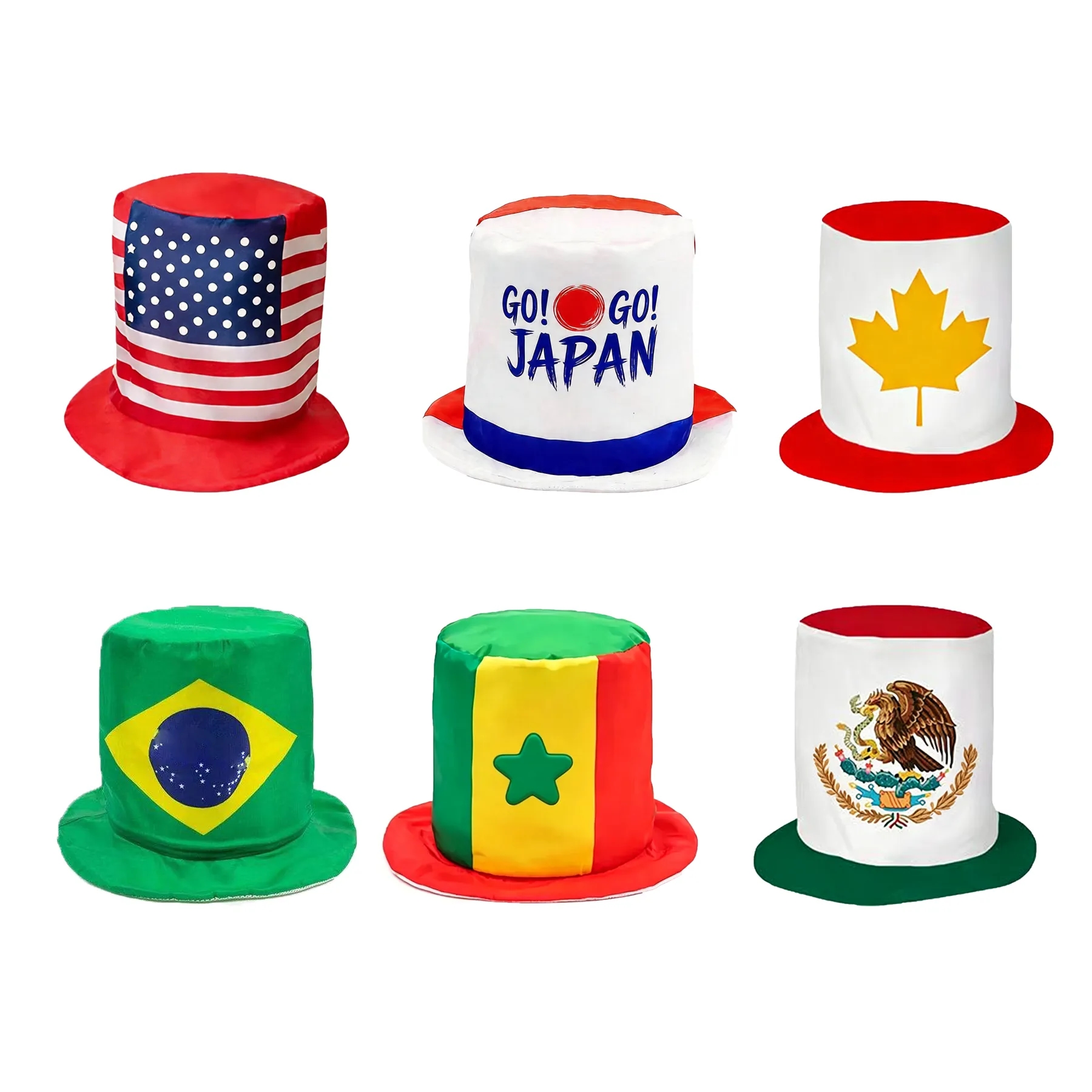 Polyester Soccer Fan Top Hat With Full Color Print - Image 3