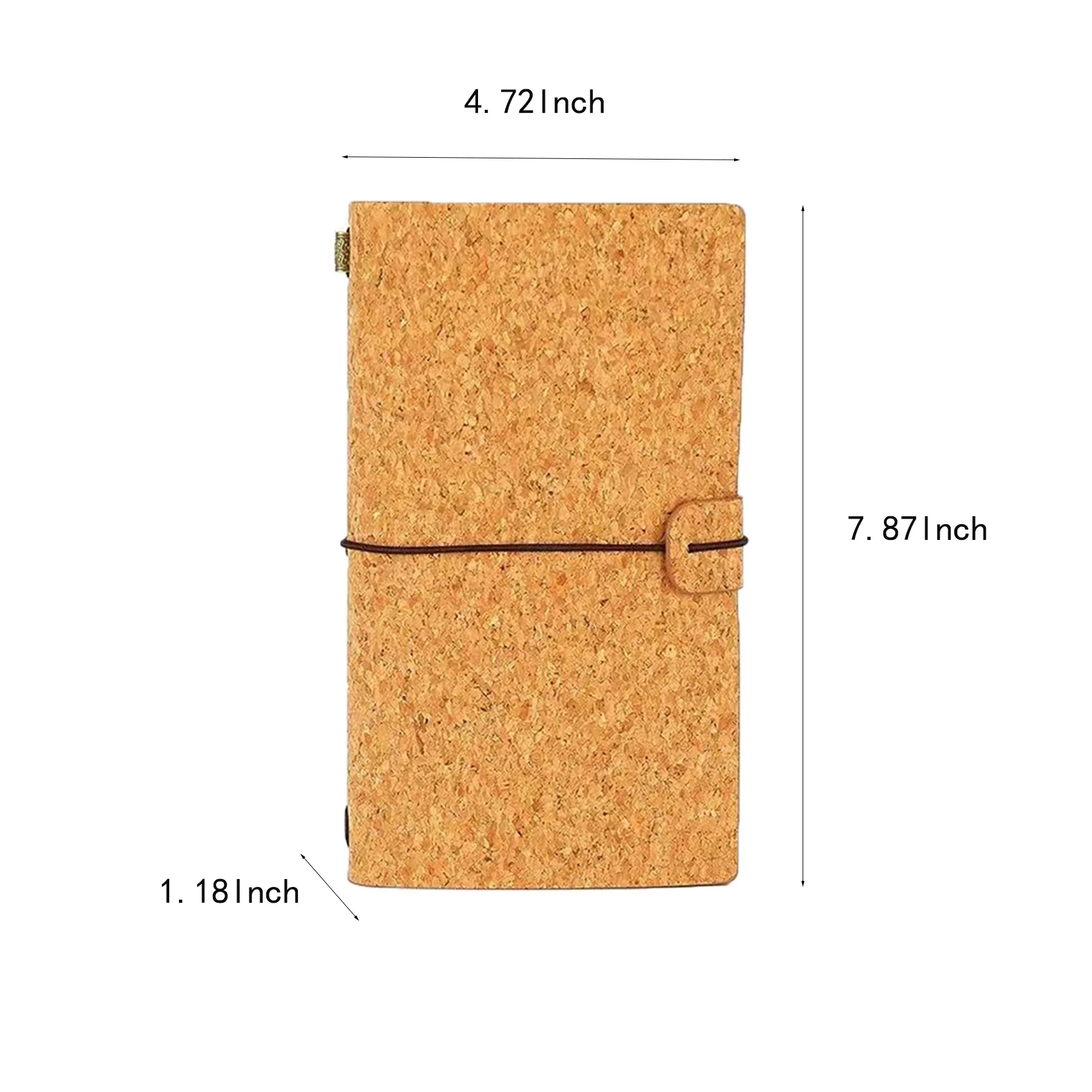 Eco Cork Tea Grounds Notebook With PVC Storage Pouch - Image 2