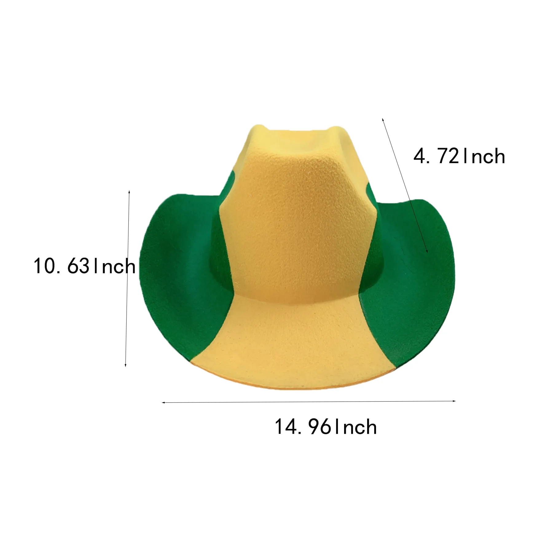 Wide Brim Felt Cowboy Hat For Soccer Fan Parties - Image 2