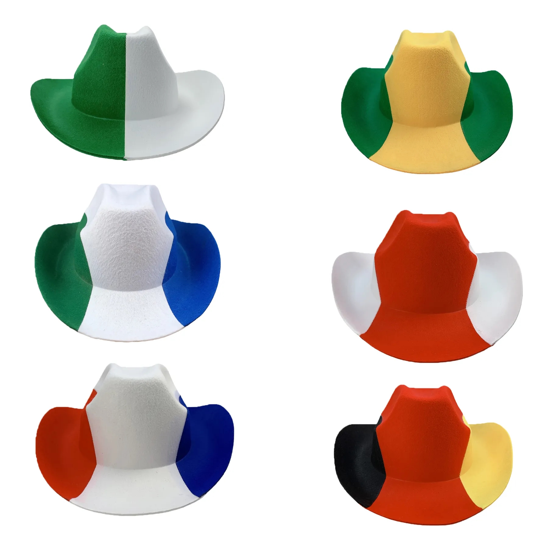 Wide Brim Felt Cowboy Hat For Soccer Fan Parties - Image 3