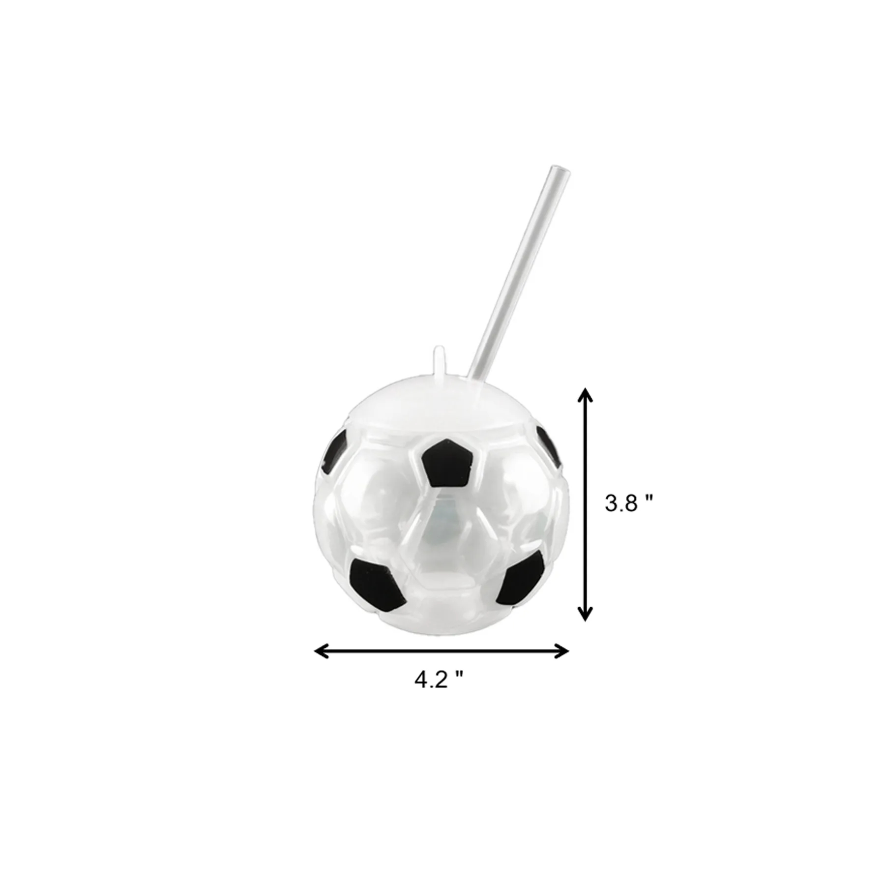 16 Oz Flashing Soccer Bottle With Straw And Light Up Lid - Image 2