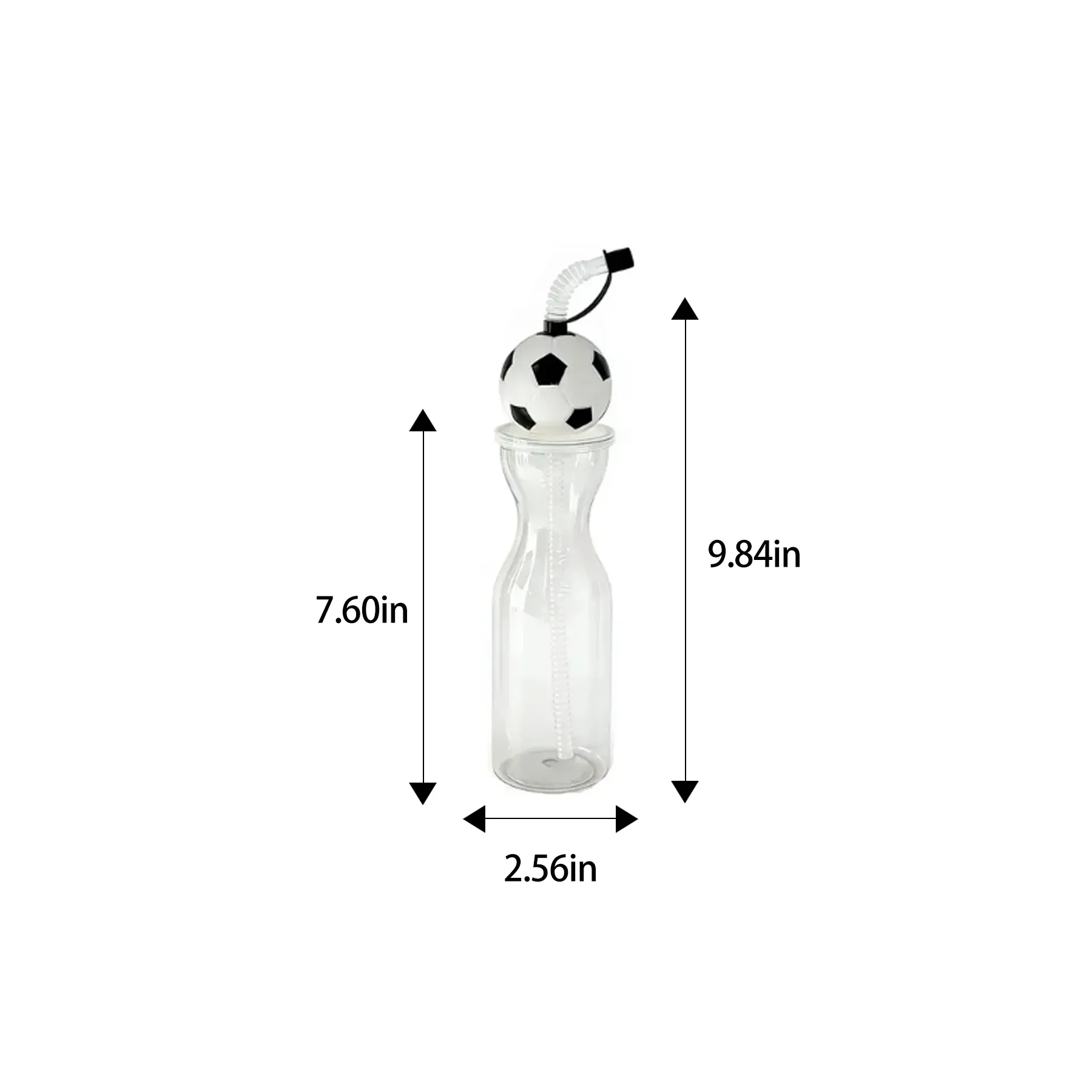 17Oz 500ml Soccer Ball Straw Cup With Lid For Event Drinks - Image 2