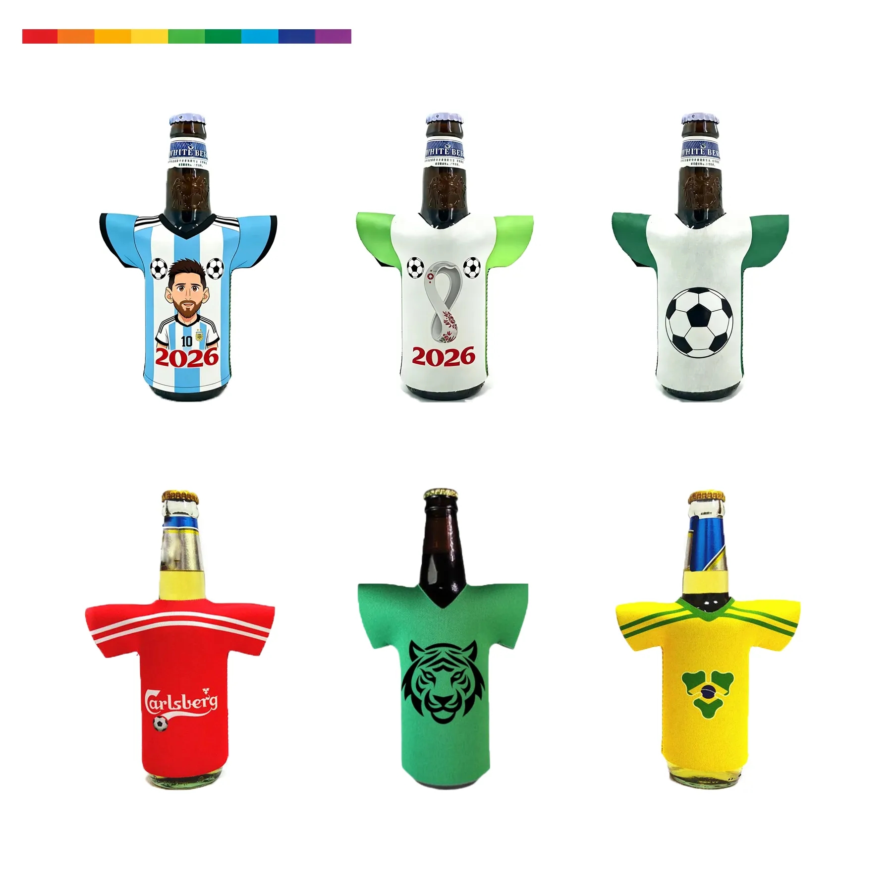 Custom Neoprene Beer Sleeve For Soccer Fan Parties - Image 3