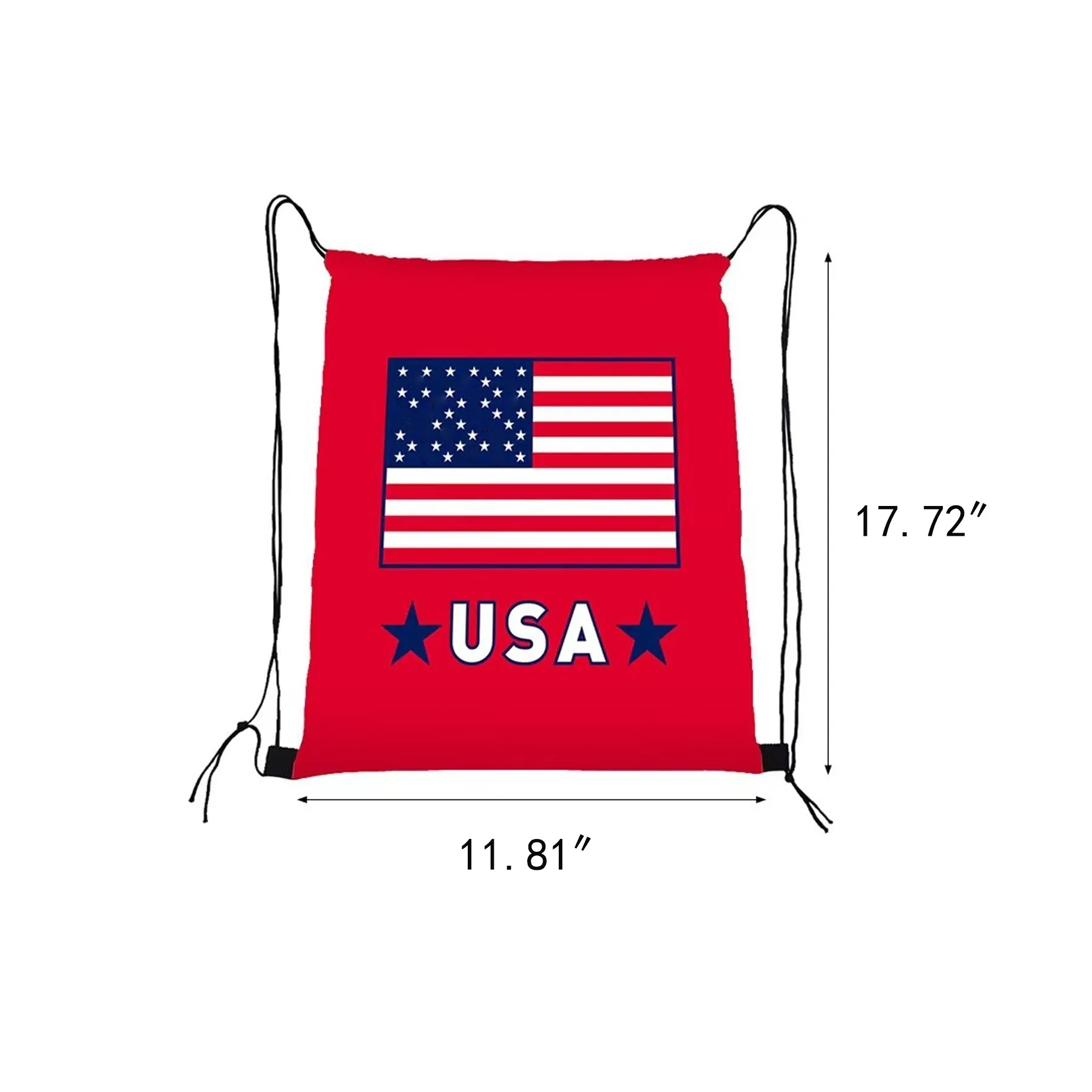 Flag Print Soccer Drawstring Backpack For Fan Events - Image 2