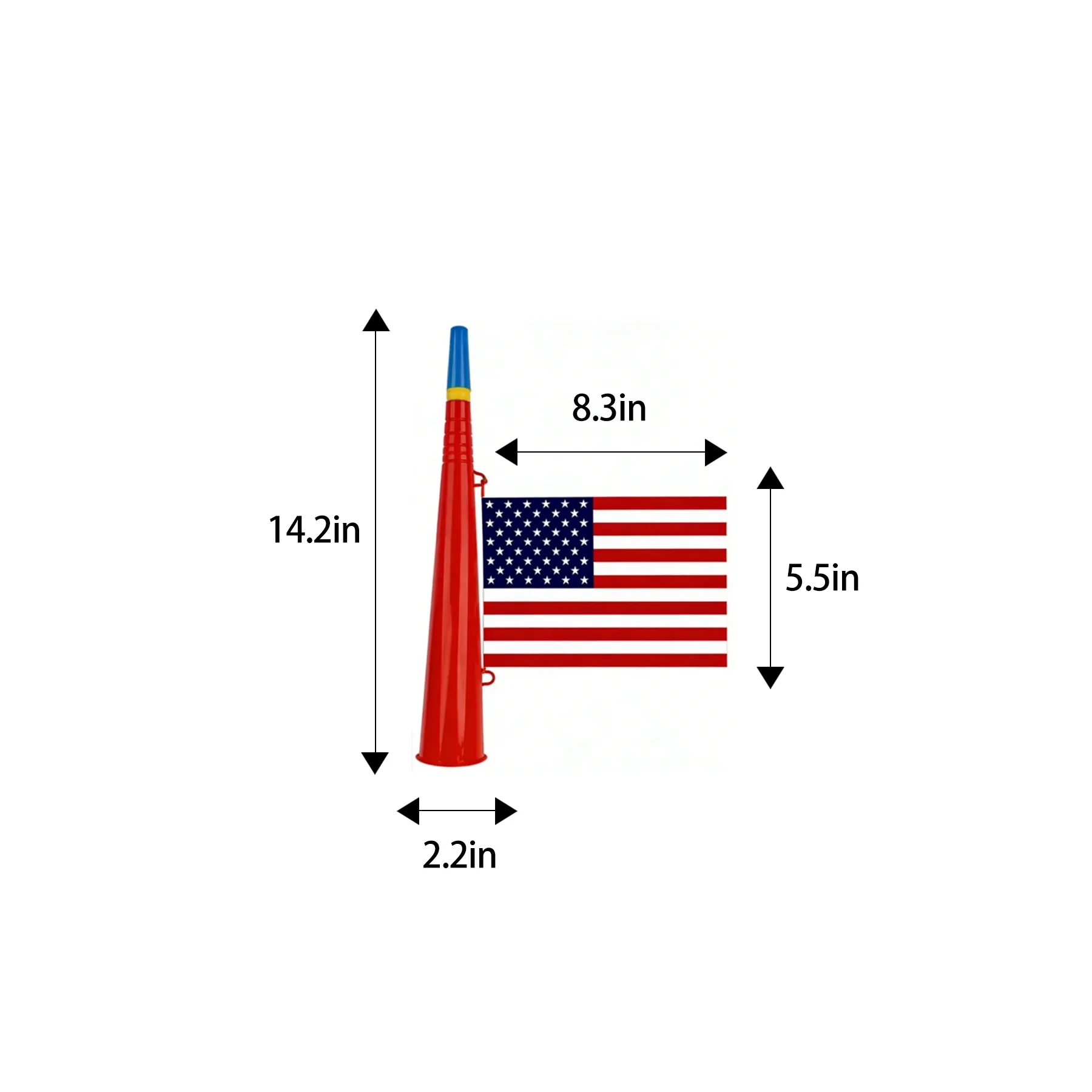 Cheer Horn With Detachable Flag For Stadium Events - Image 2