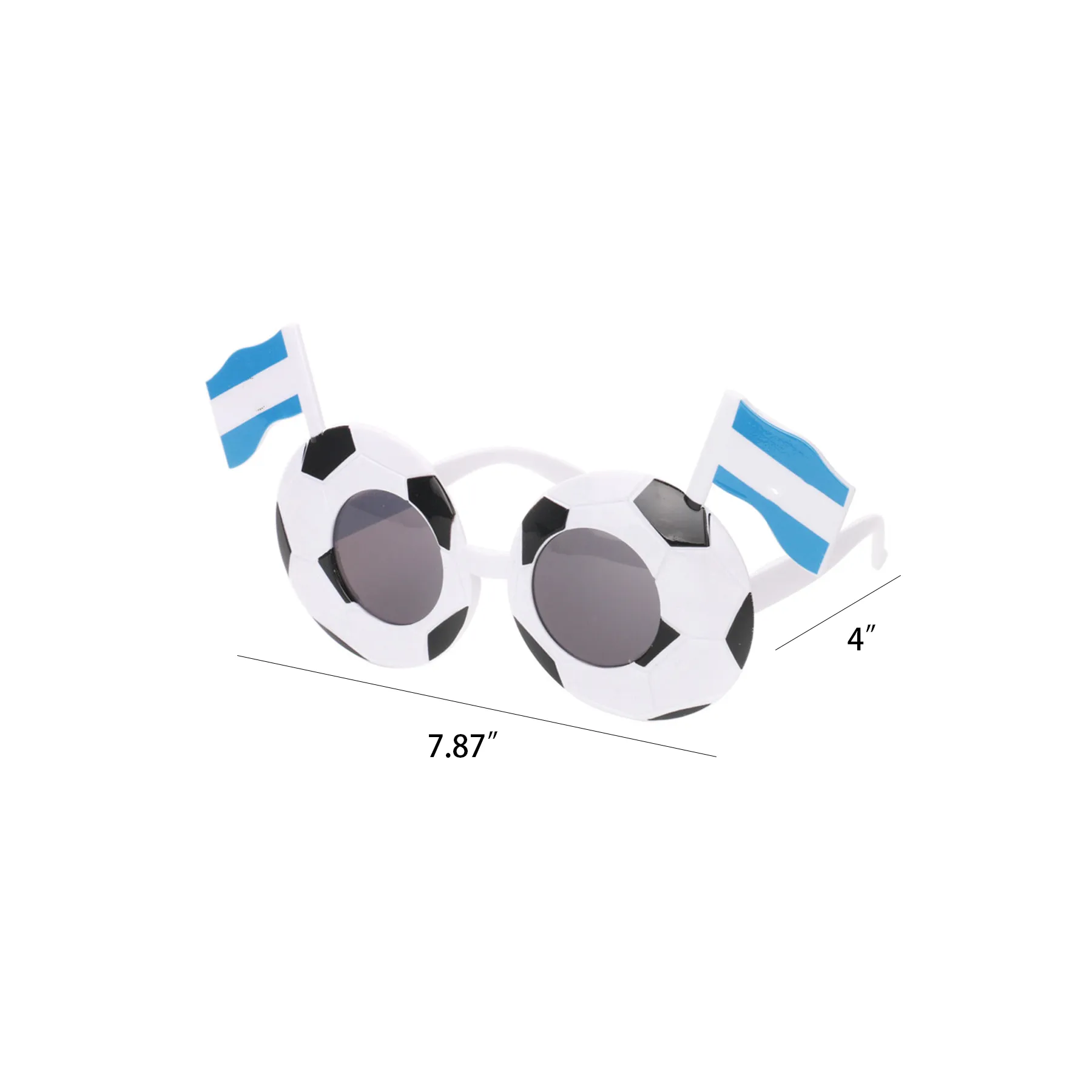 UV400 Soccer Fan Sunglasses With Dual Flag Graphics - Image 2
