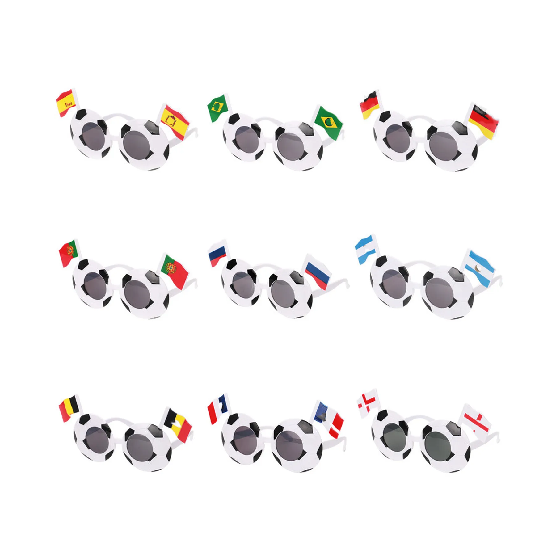 UV400 Soccer Fan Sunglasses With Dual Flag Graphics - Image 3