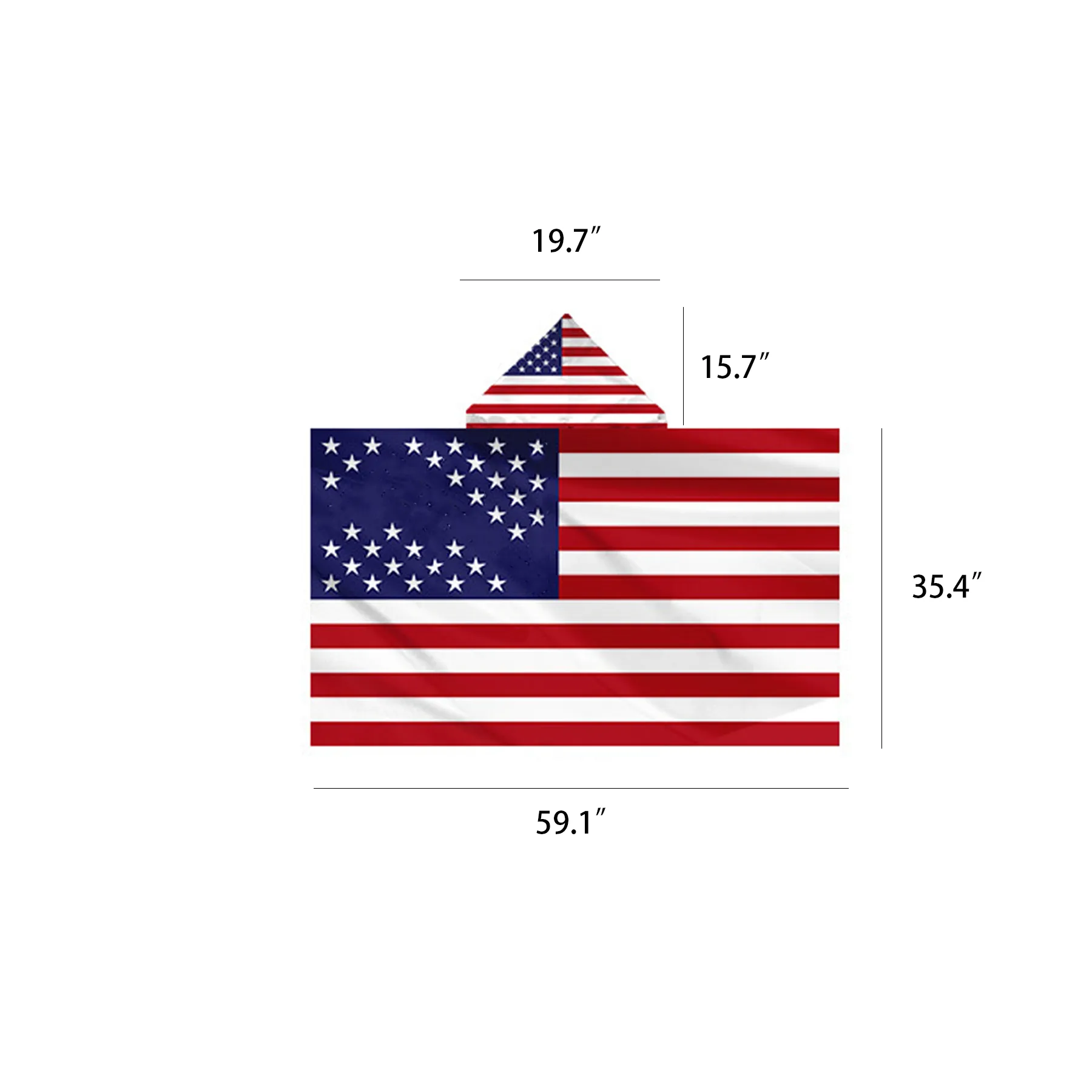 Wearable Body Flag Cape With Arm Holes For Fan Events - Image 2