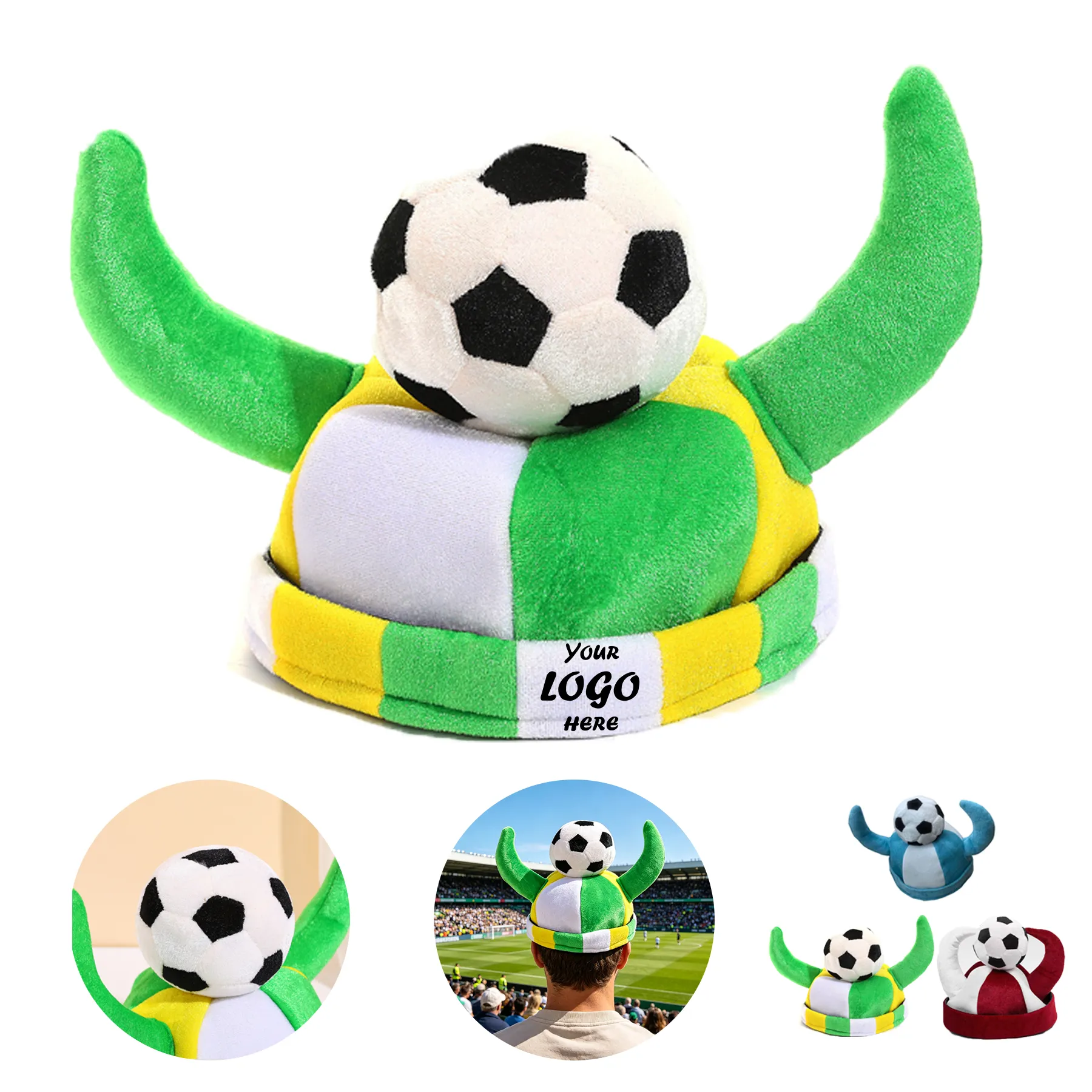 Green Horn Novelty Hat For Fan Parties And Concerts