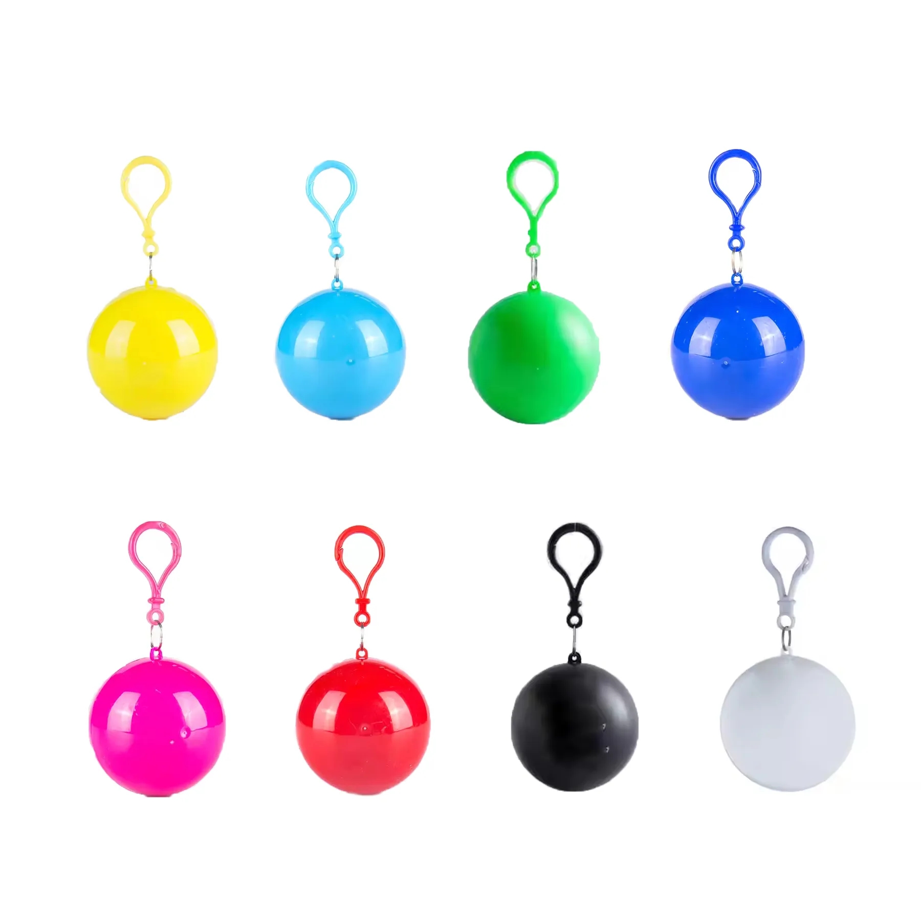 Emergency Rain Poncho In Ball Case With Keychain Hook - Image 3