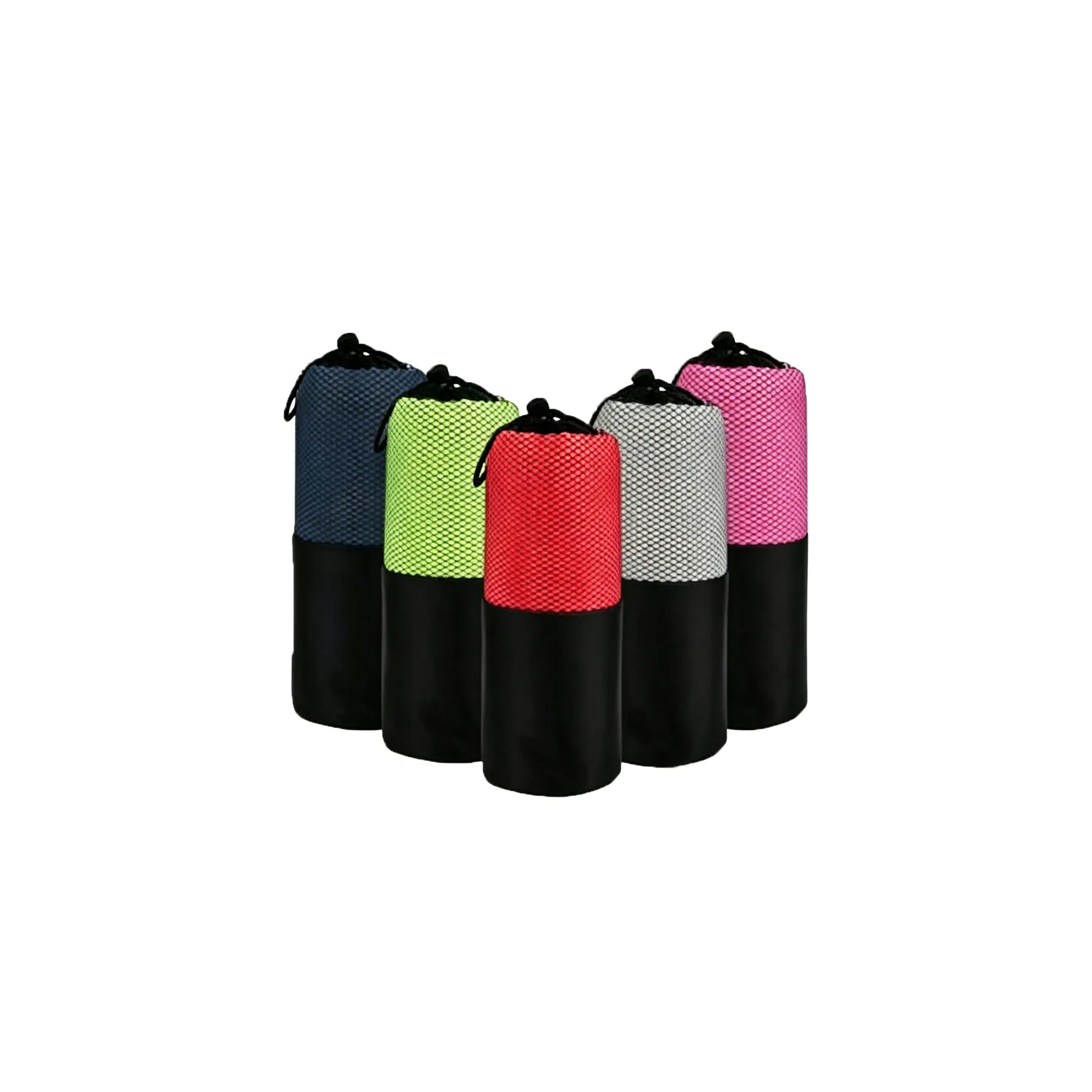 Cooling Towel In Mesh Pouch With Carabiner Clip Kit - Image 3