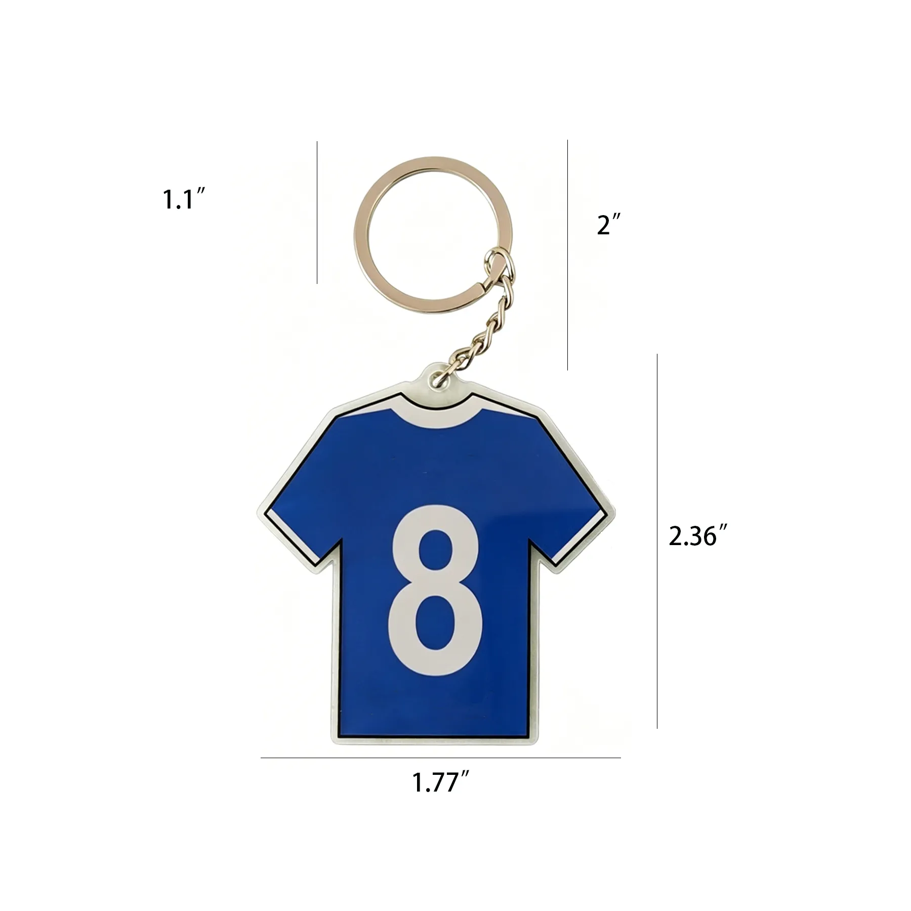 Custom Acrylic Jersey Keychain With Double Sided Print - Image 2