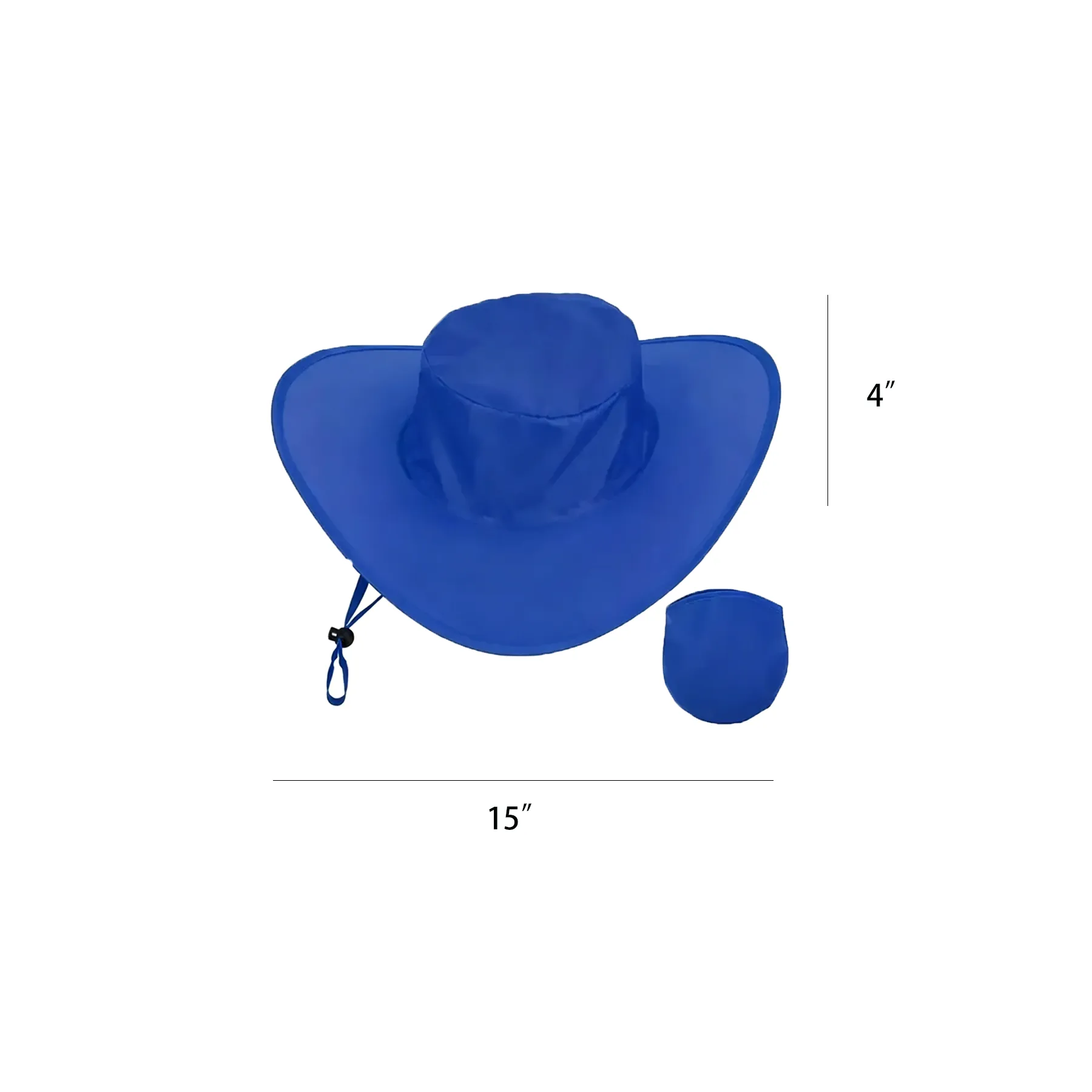 Foldable Cowboy Sun Hat With Pouch For Outdoor Events - Image 2