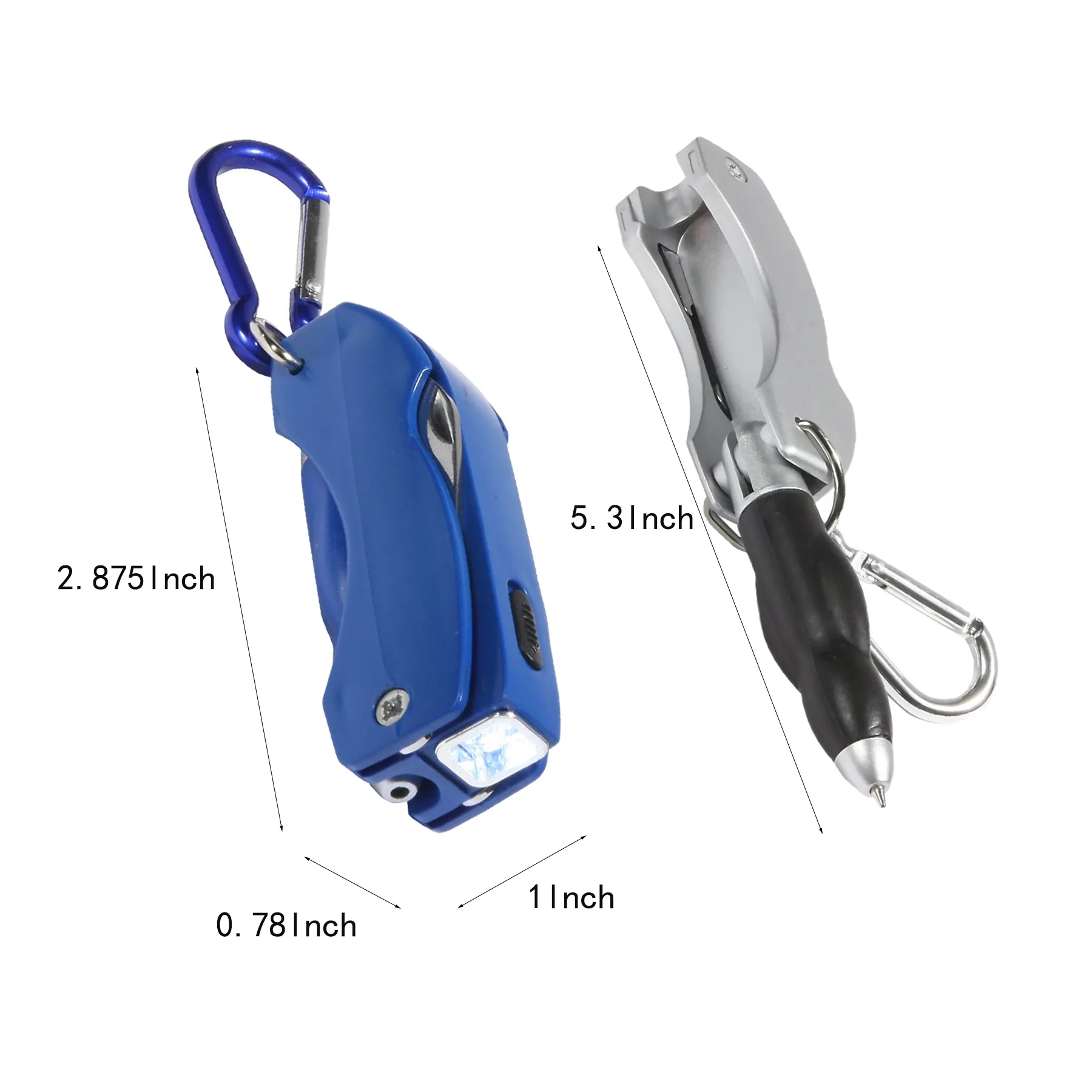 Aluminum Everything Multi Tool Keychain With Carabiner - Image 2
