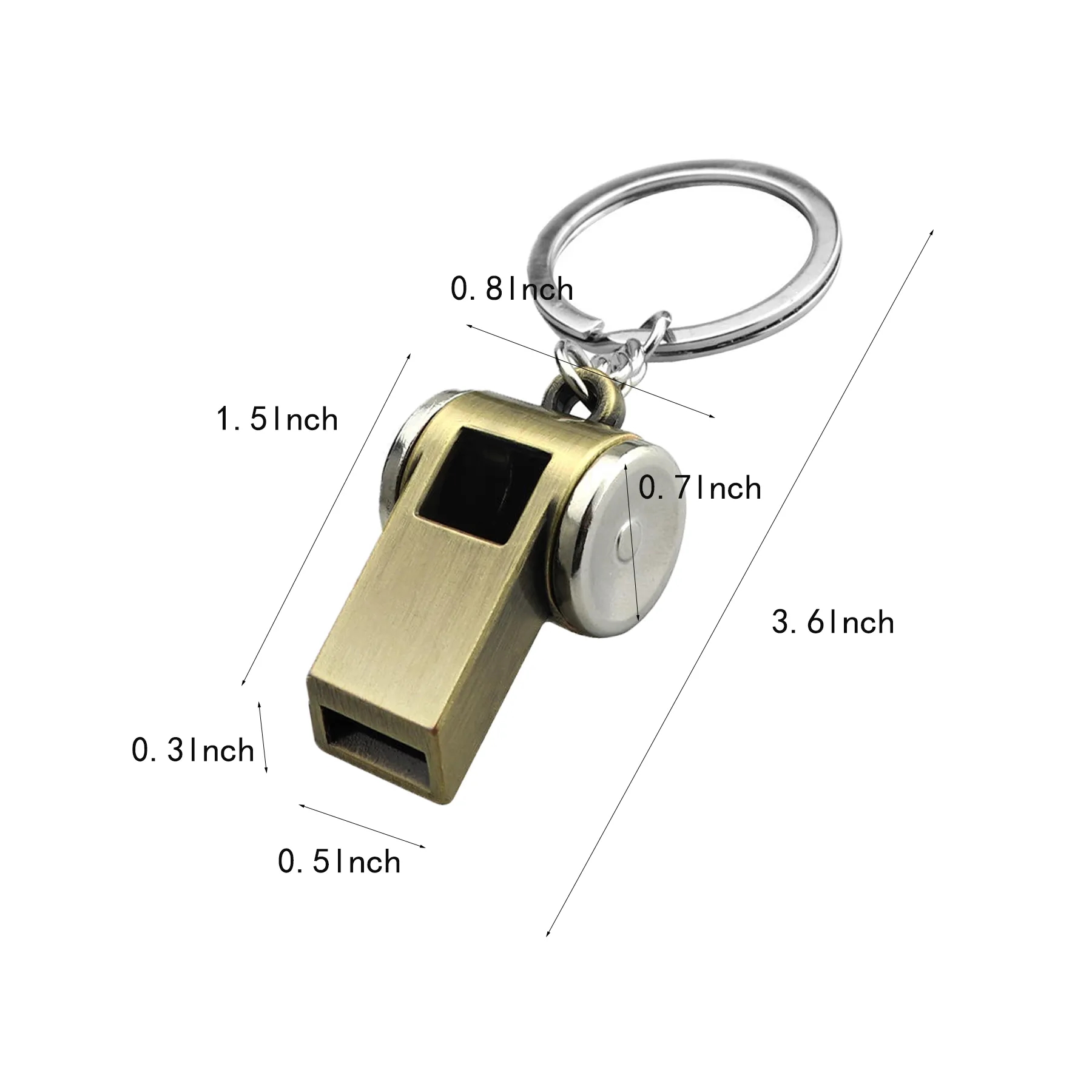 Metal Emergency Whistle Keychain For Outdoor Safety - Image 2