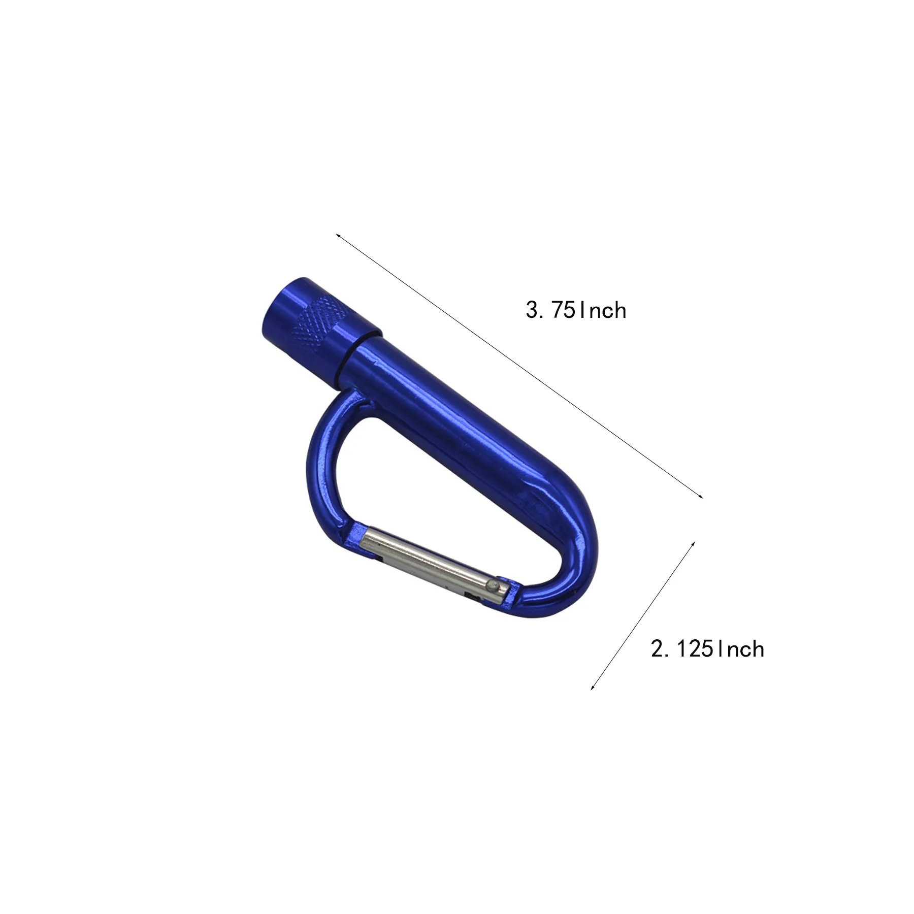 Aluminum LED Carabiner Flashlight With Nylon Strap - Image 2