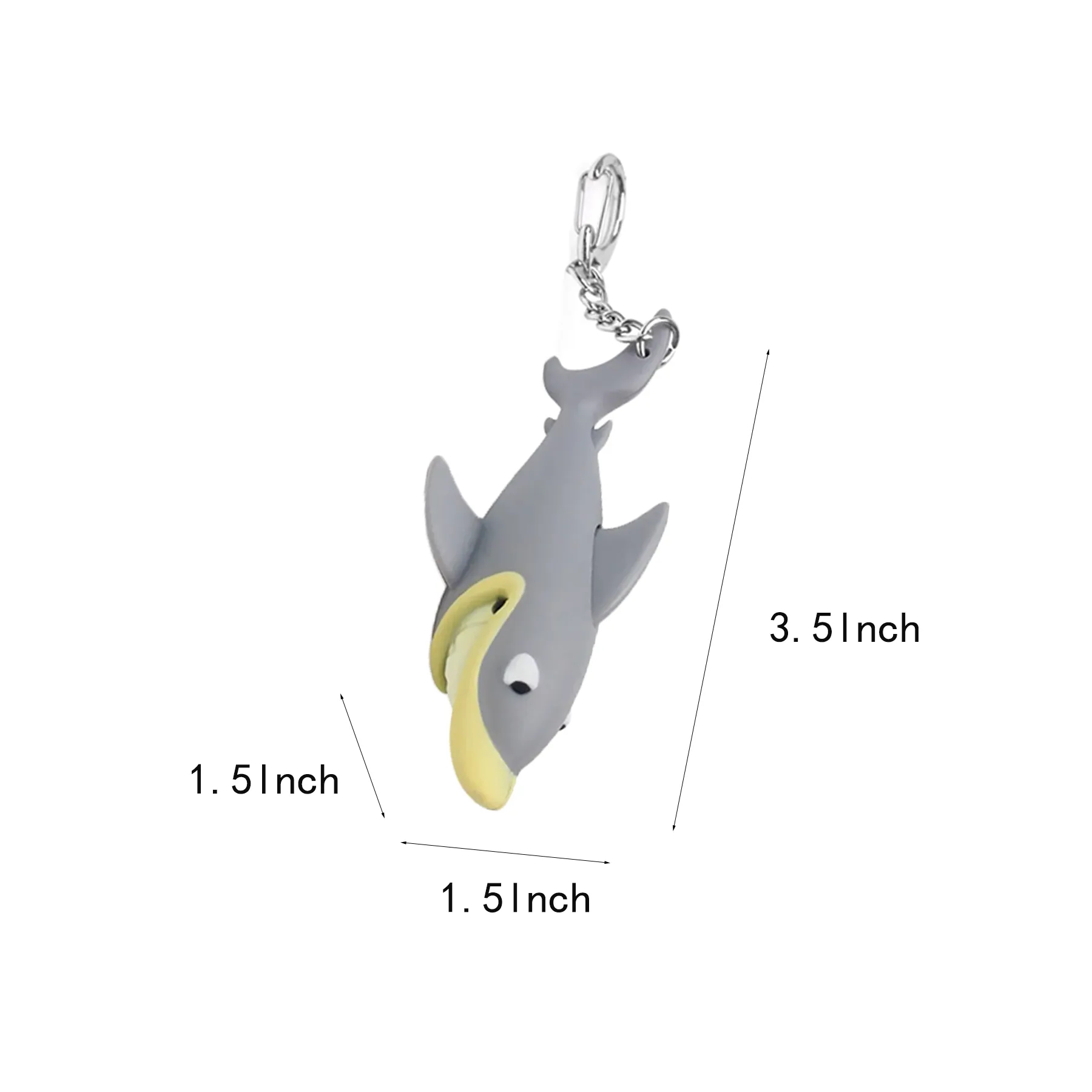 Shark LED Sound Keychain With Snap Hook Ring For Events - Image 2
