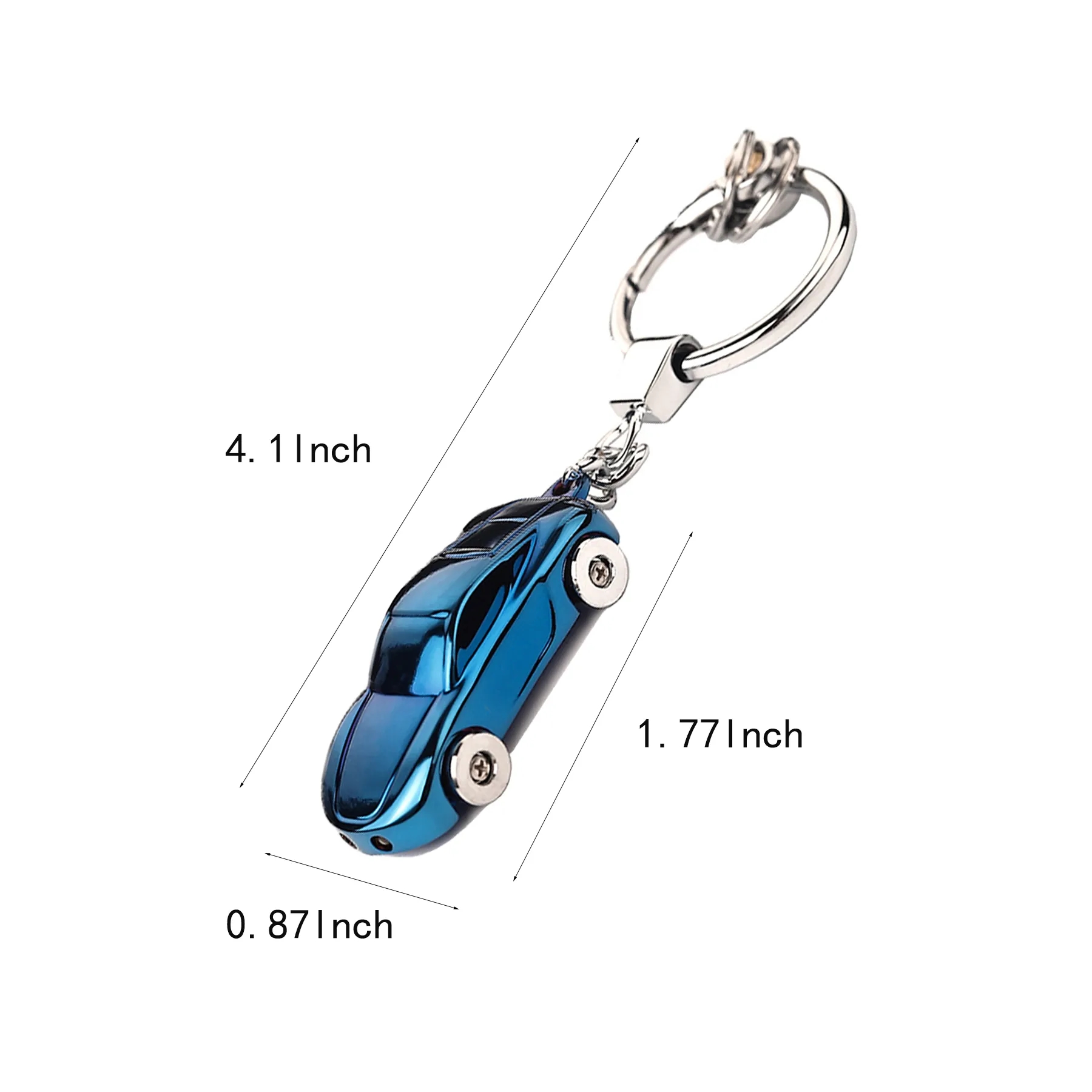 Metal Car LED Flashlight Keychain For Auto Promotions - Image 2