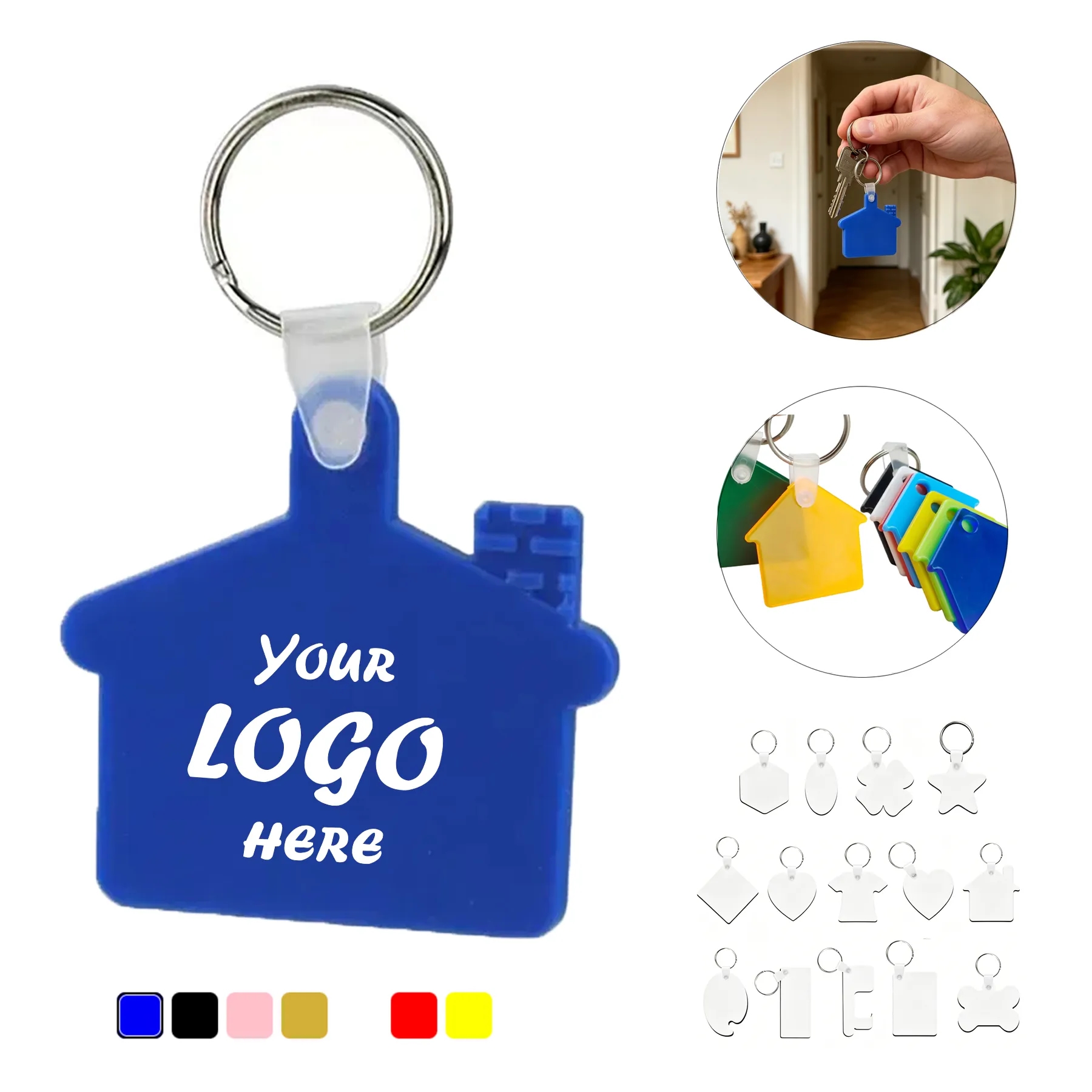 Custom Soft Vinyl House Keychain With Flexible Feel