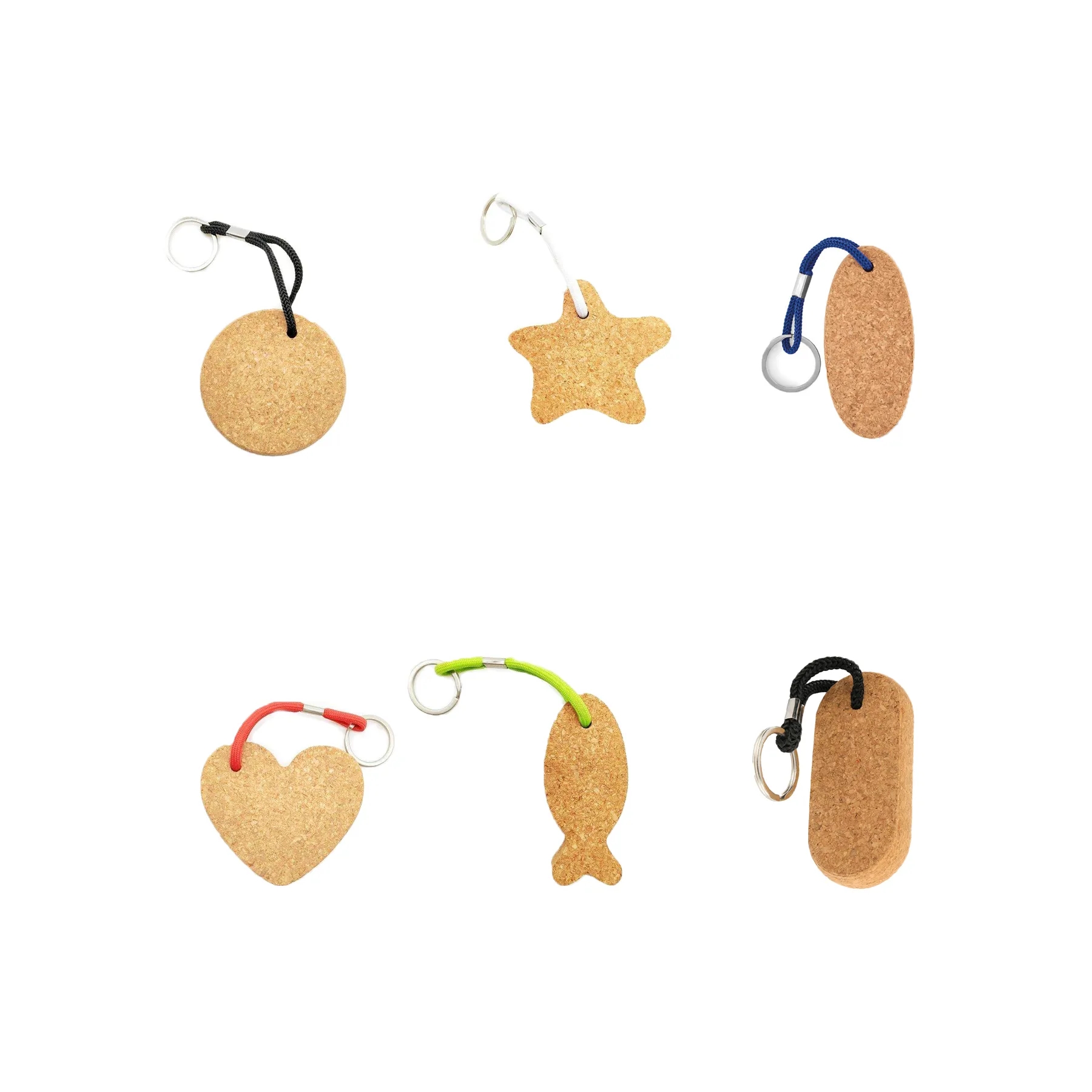 Round Cork Floating Keychain With Laser Engraved Logo - Image 3