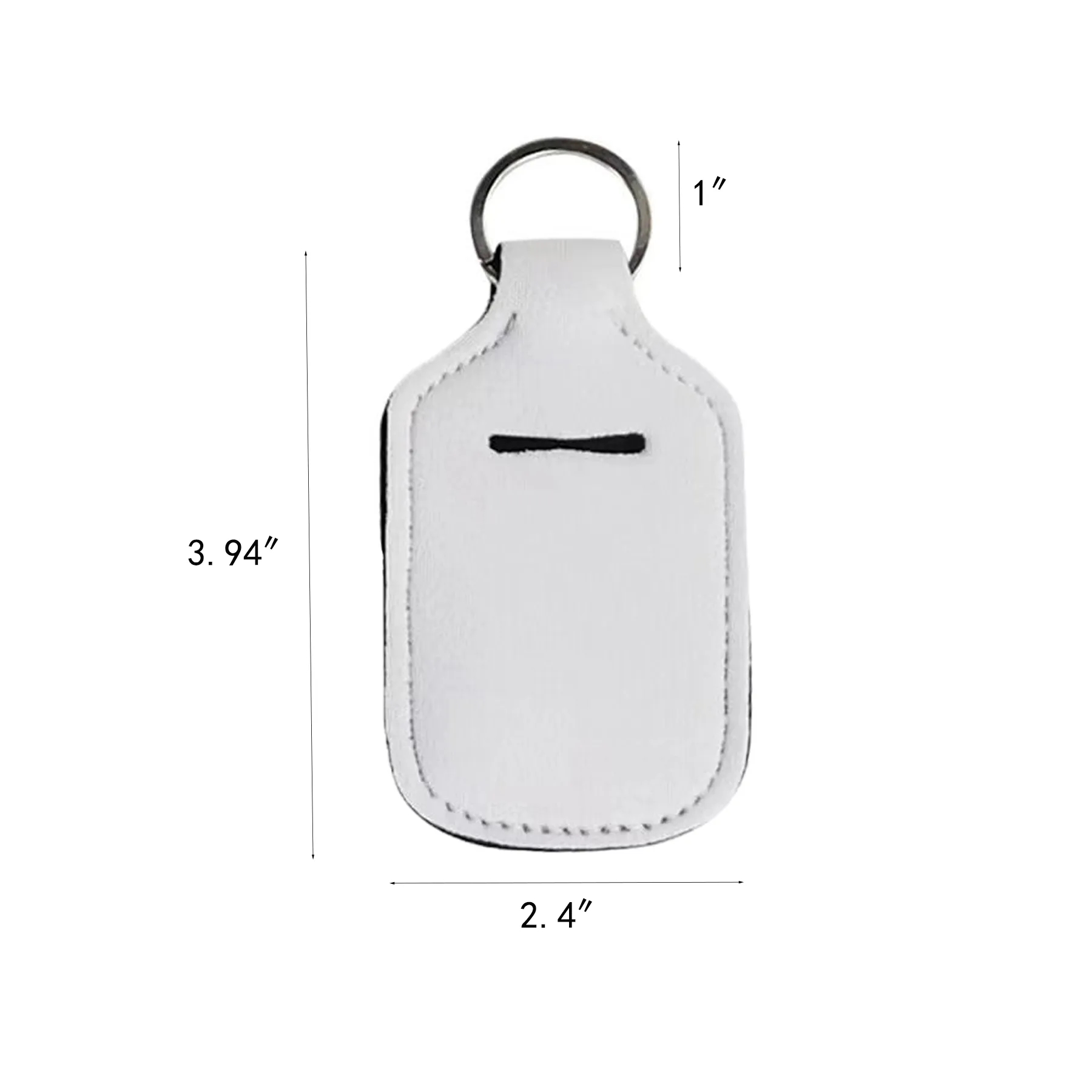 Neoprene Sanitizer Bottle Holder Keychain With Carabiner - Image 2