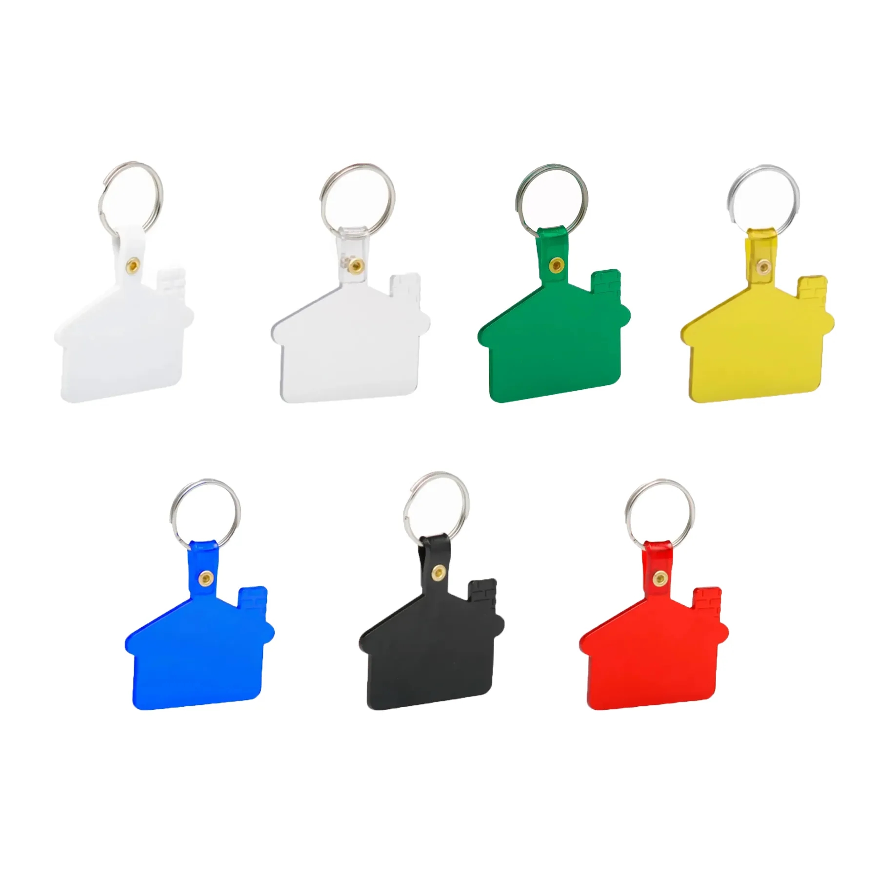Flexible House Shaped Soft Tag Keychain For Realtors - Image 3