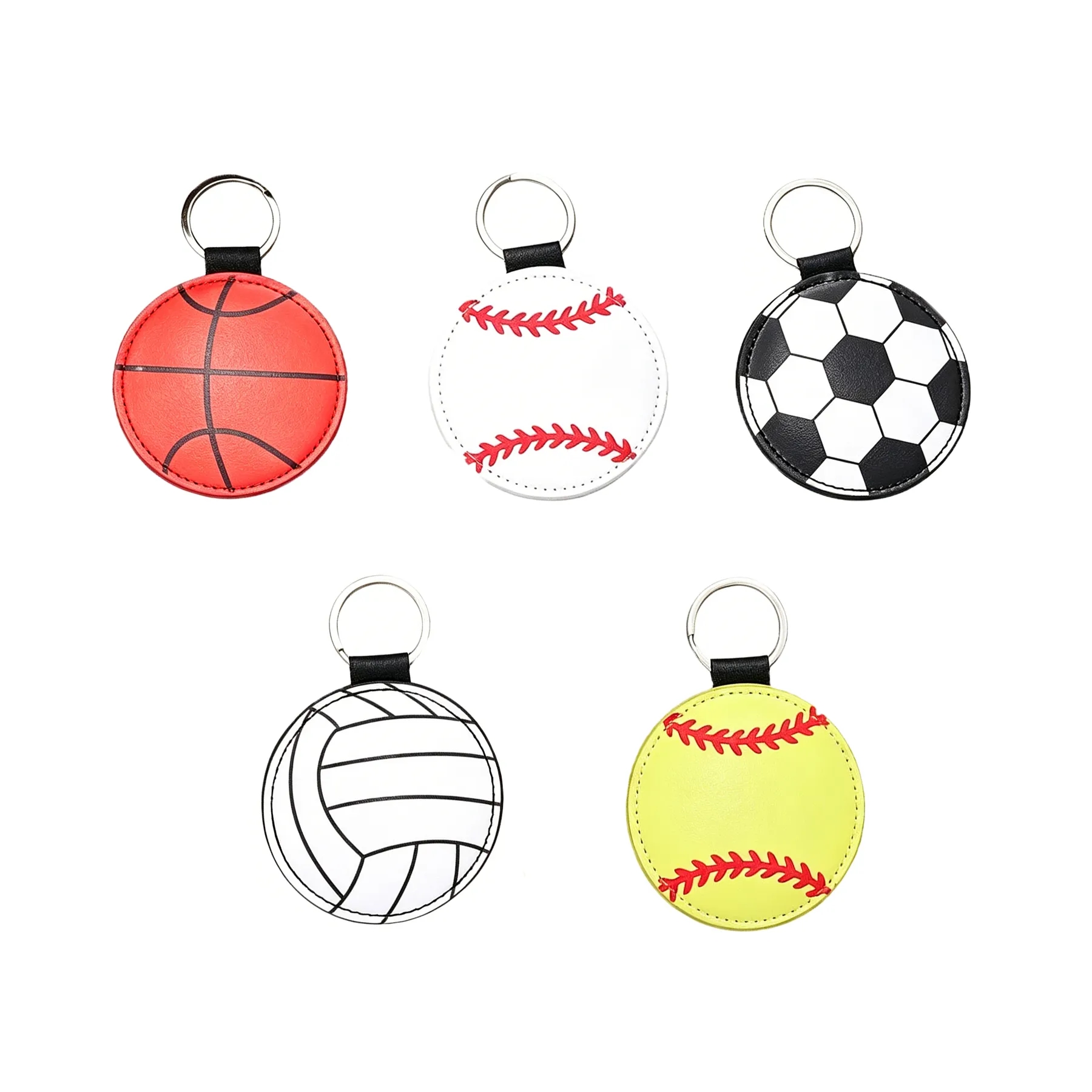 Sports Ball PU Leather Keychain For Team Giveaways - Image 3