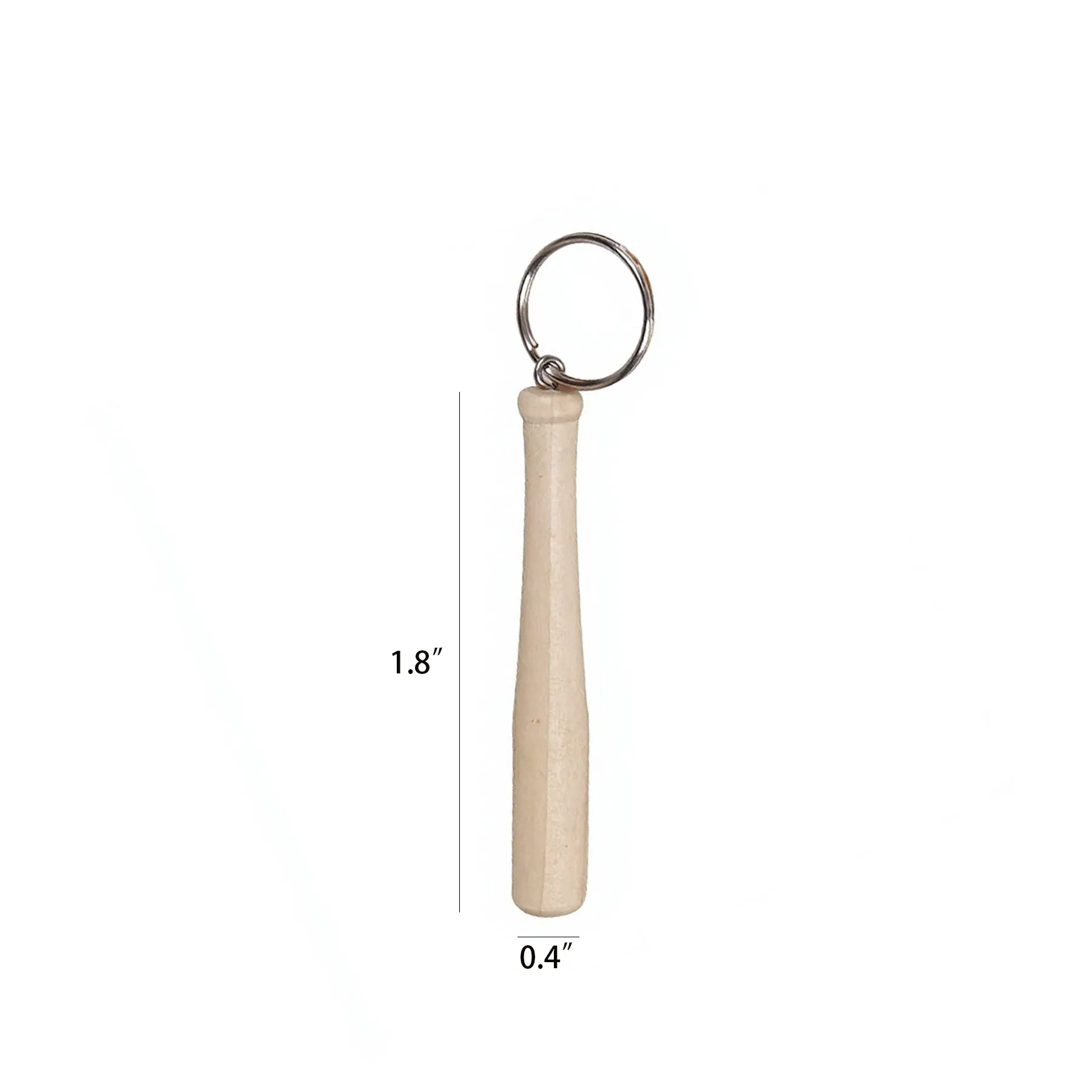 4" Wood Baseball Bat Keychain With Printed Front Logo - Image 2