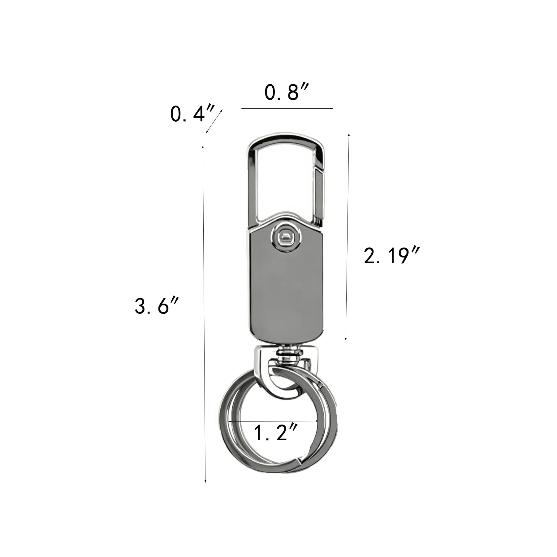 2 Rings Fingertip Spinner Silver Metal Bottle Opener Keychai - Image 2