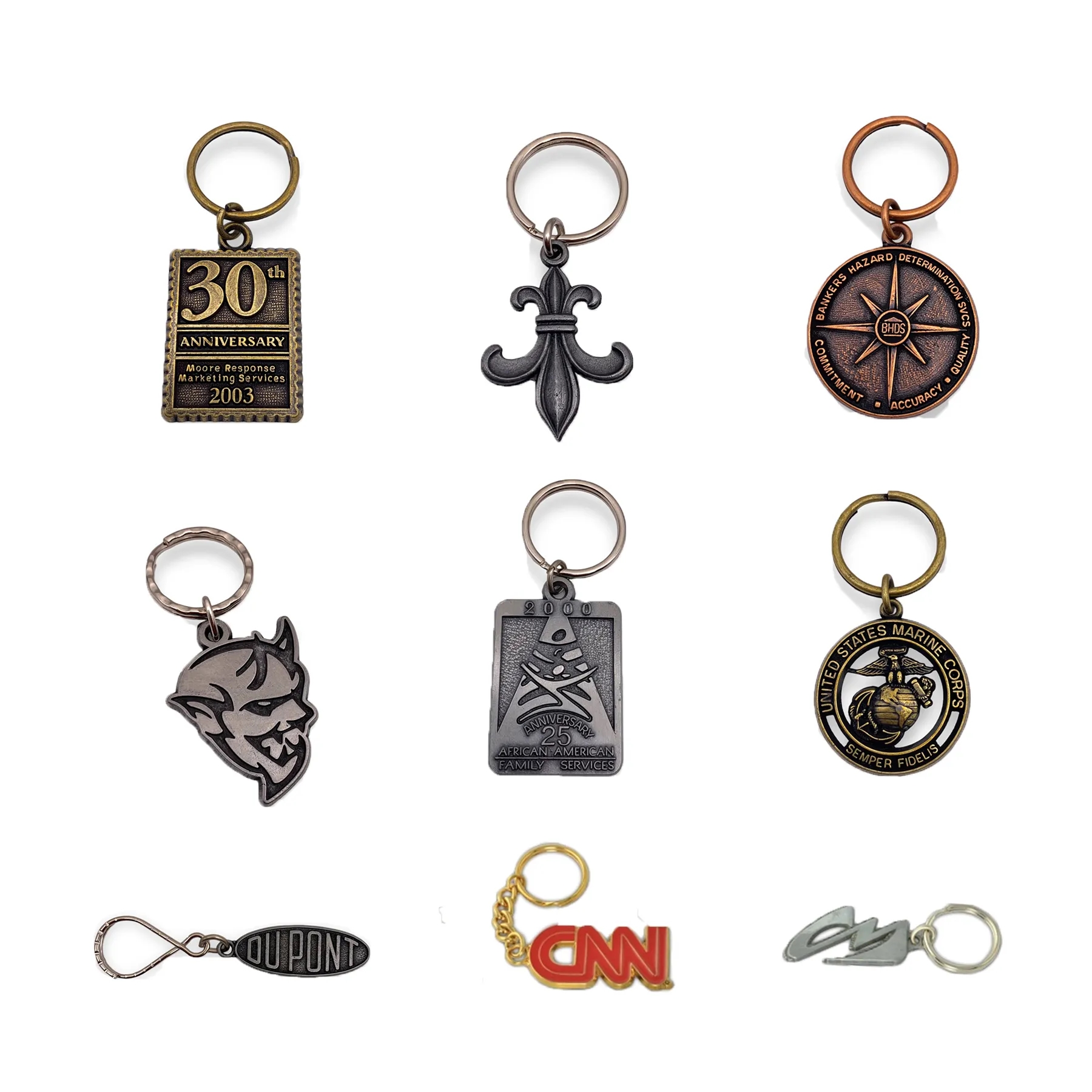 1.5In Custom Die Cast Zinc Alloy Keychain With Metal Finish - Image 3
