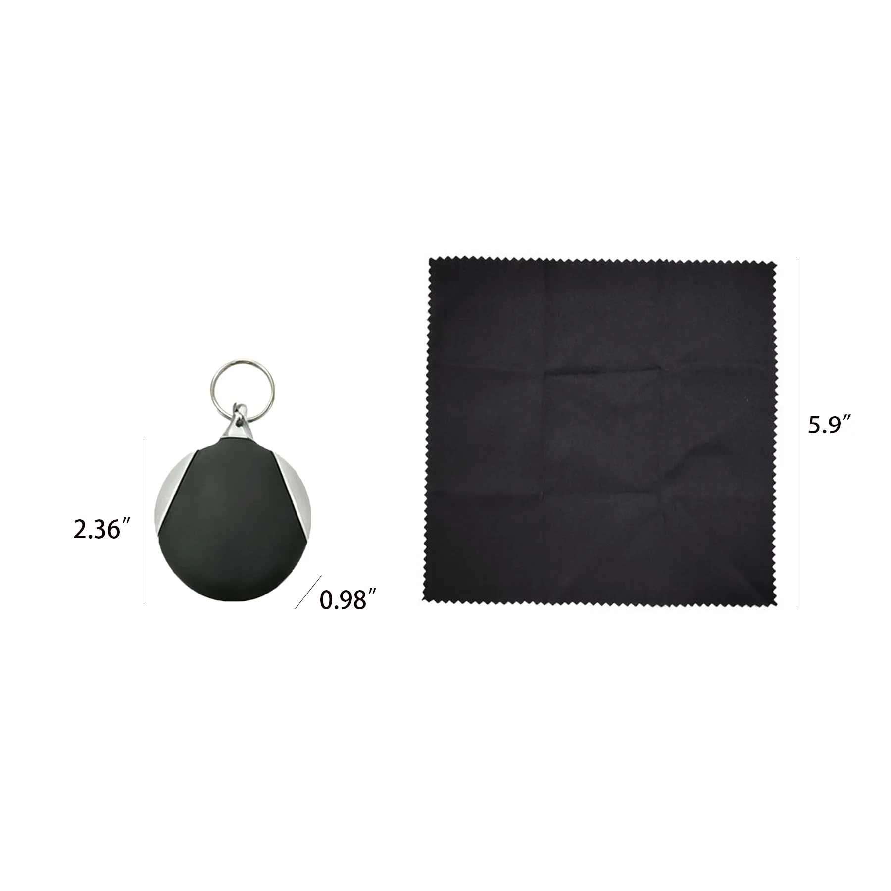 Microfiber Lens Cleaning Cloth With Keyring Pouch - Image 2